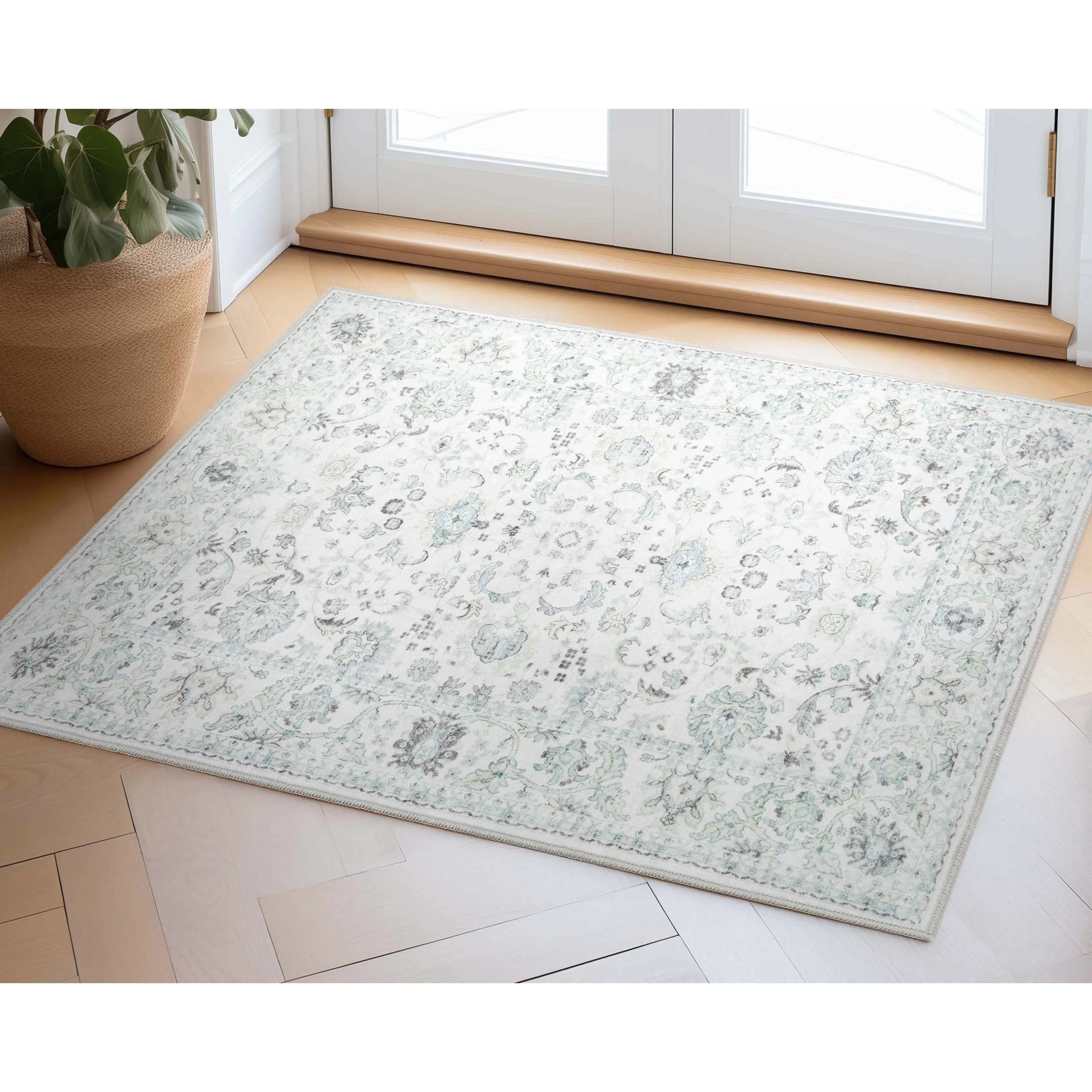 Well Woven Elle Basics Silk Vintage Oriental Washable Rug
