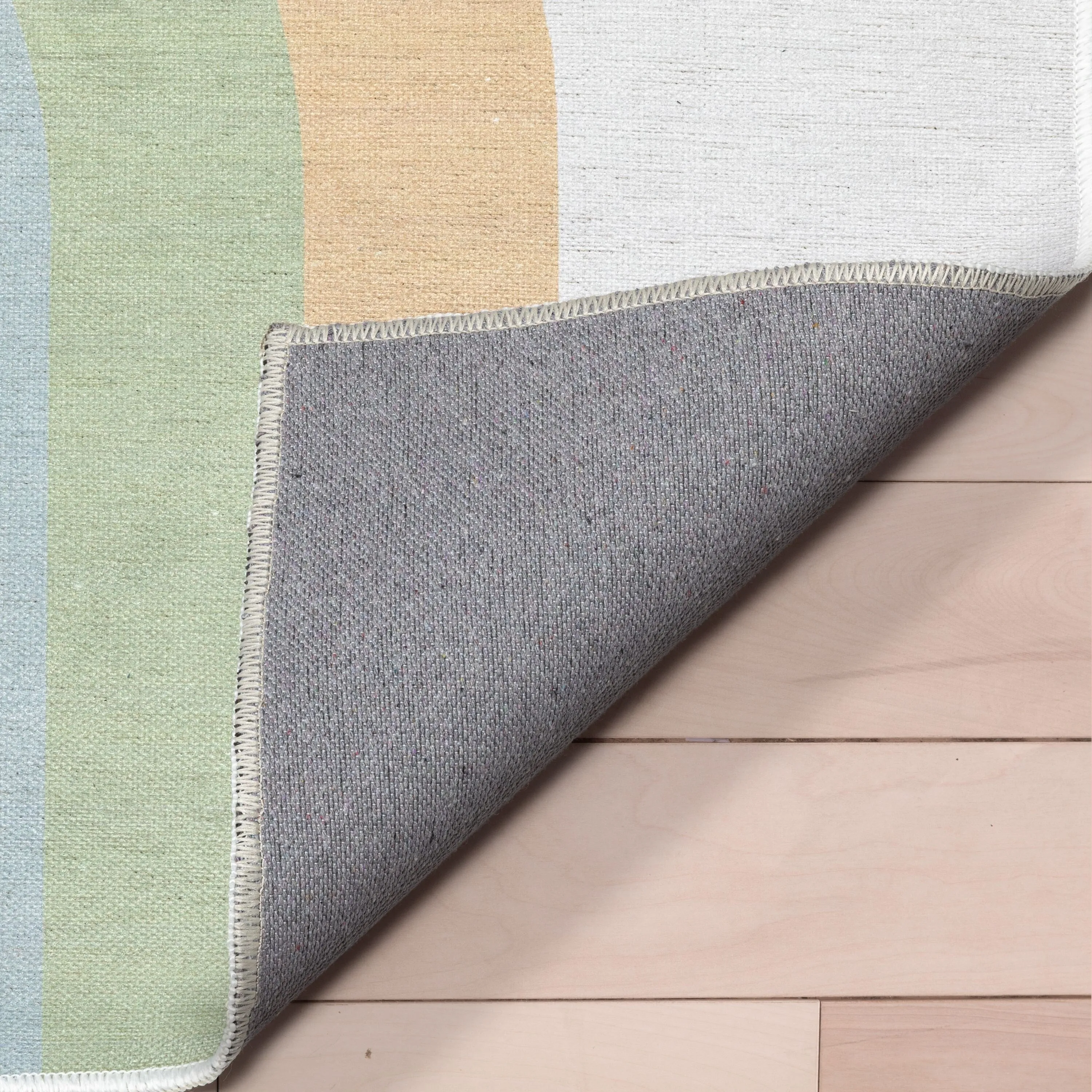 Well Woven Kids Rugs Rainbow Watercolor Modern Machine Washable Area Rug