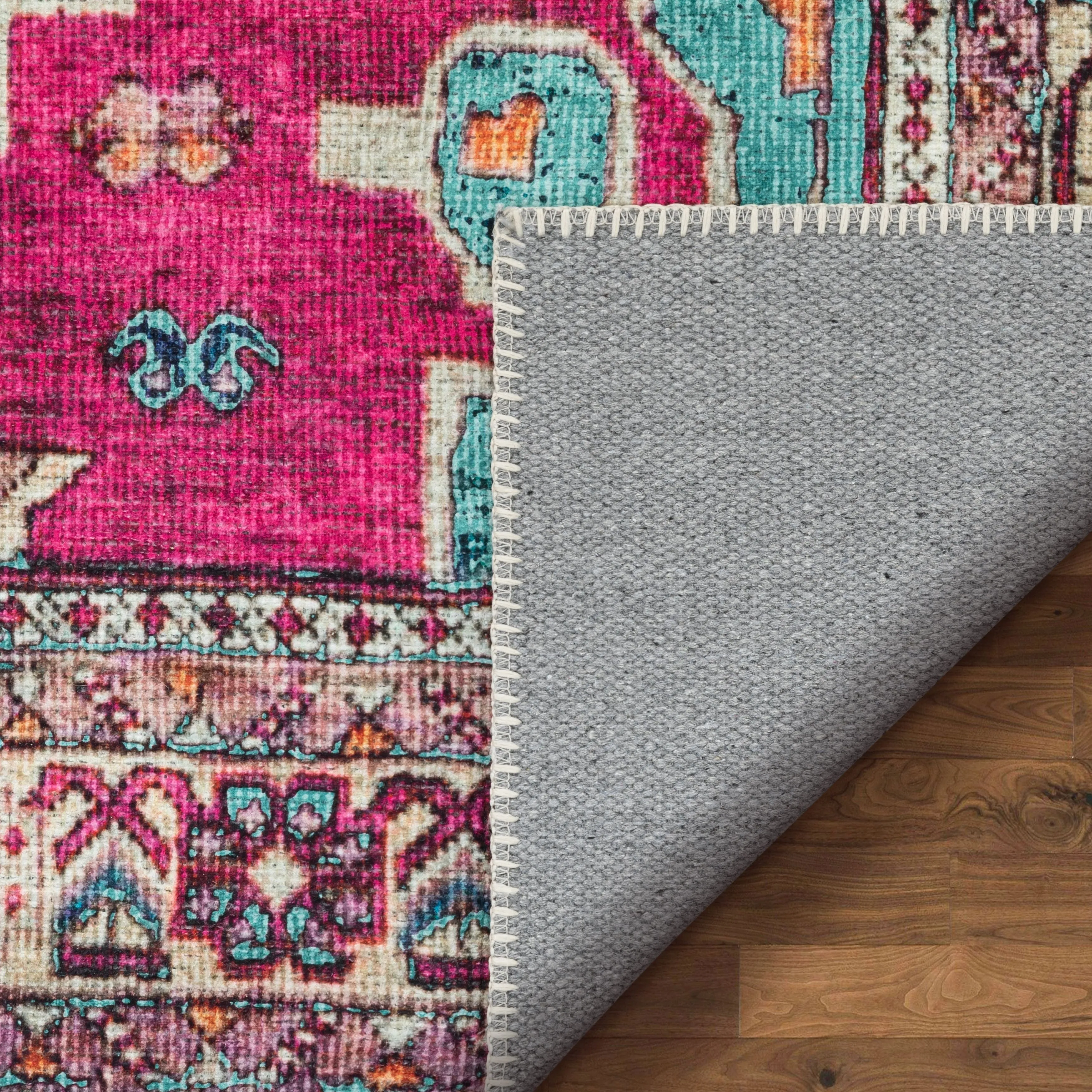 Well Woven Lotus Shasta Medallion Machine Washable Area Rug