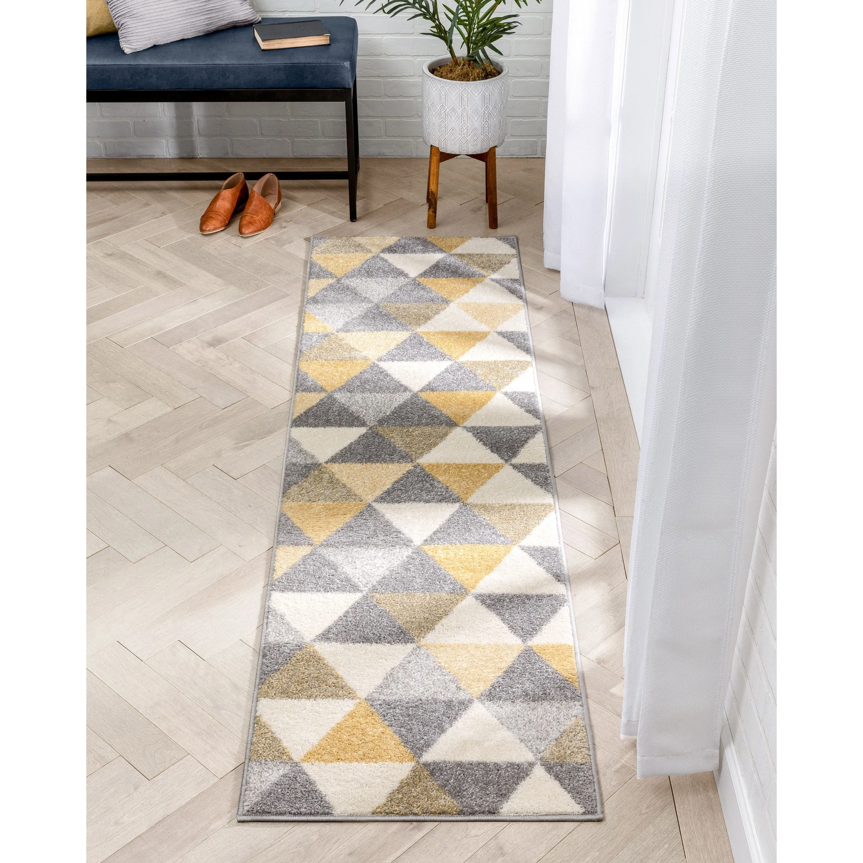 Well Woven Mid Century Modern Geometric Runner Rug - 2' x 7'3