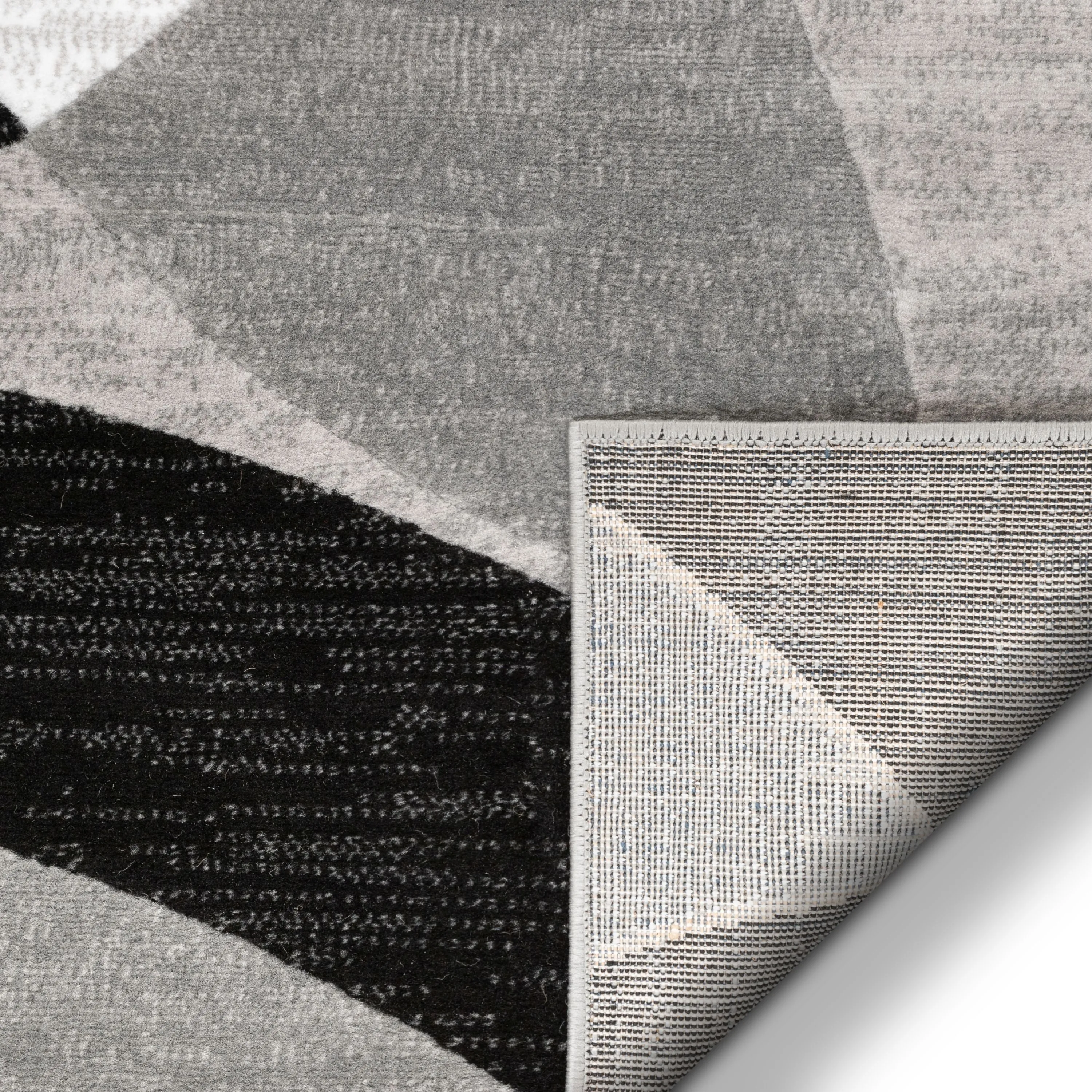 Well Woven Modern Geometric Circles Grey Runner Rug - 2' x 7'3