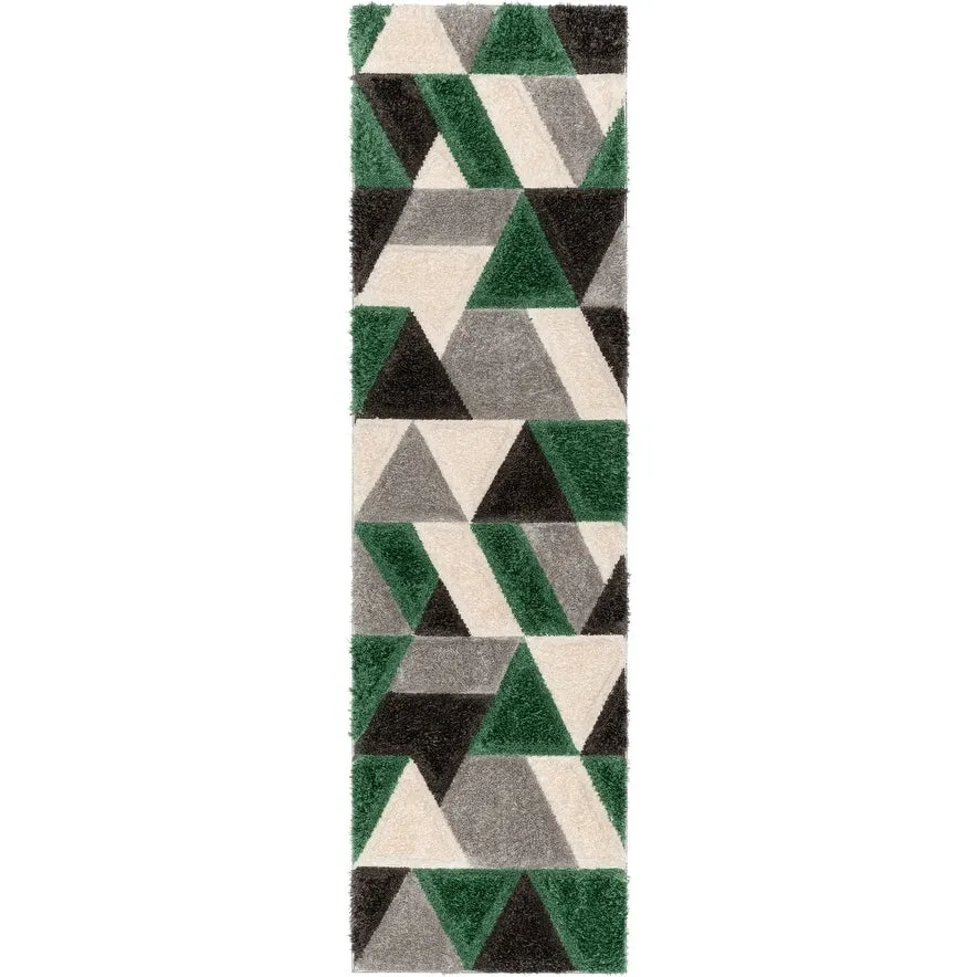 Well Woven San Francisco Holland Geometric Modern Carved Shag Area Rug