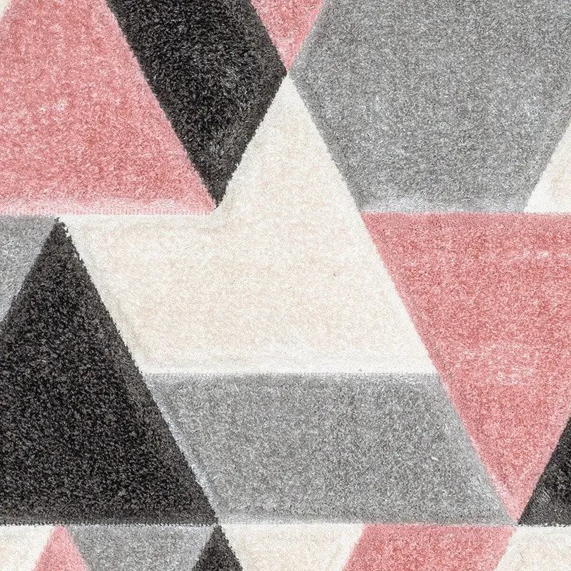 Well Woven San Francisco Holland Geometric Modern Carved Shag Area Rug