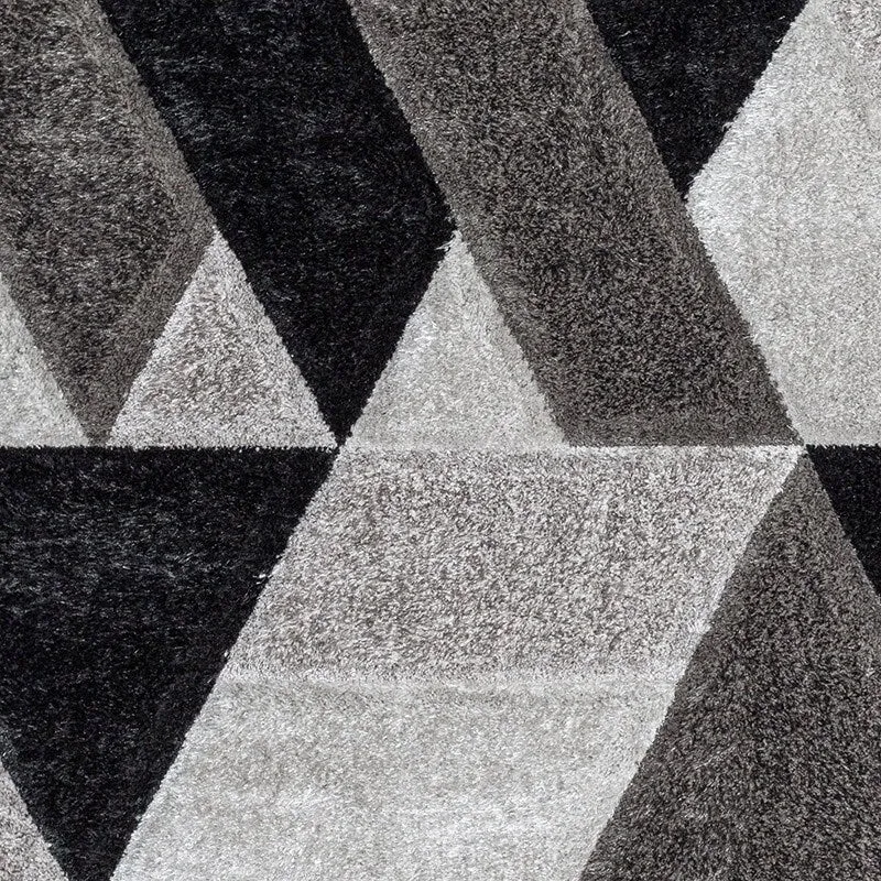 Well Woven San Francisco Holland Geometric Modern Carved Shag Area Rug