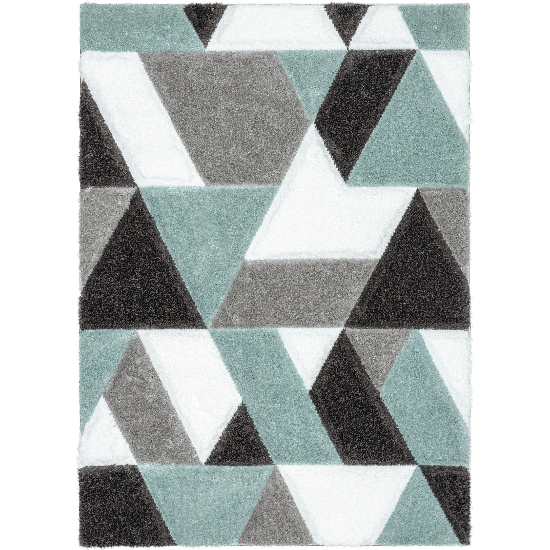 Well Woven San Francisco Holland Geometric Modern Carved Shag Area Rug