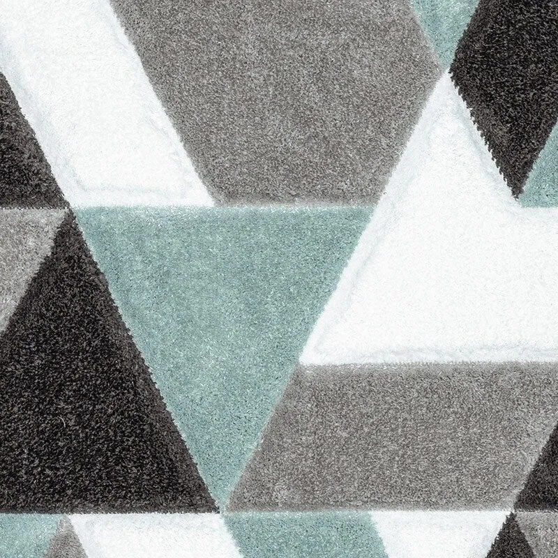 Well Woven San Francisco Holland Geometric Modern Carved Shag Area Rug