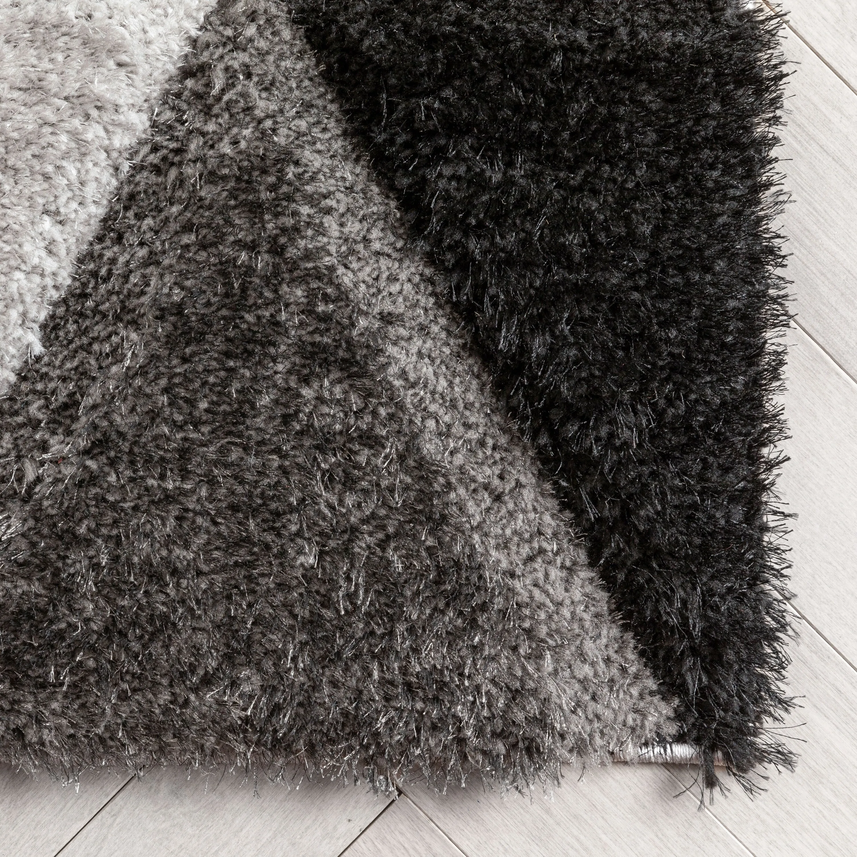 Well Woven San Francisco Holland Geometric Modern Carved Shag Area Rug
