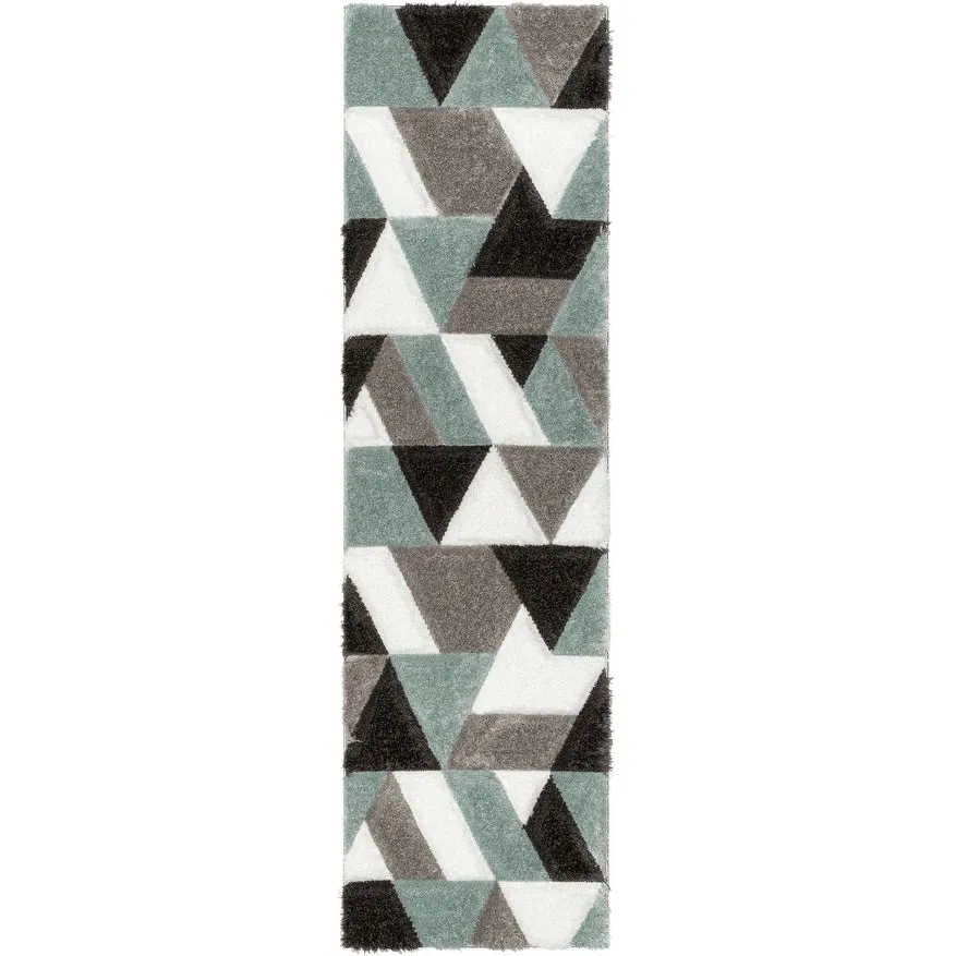 Well Woven San Francisco Holland Geometric Modern Carved Shag Area Rug