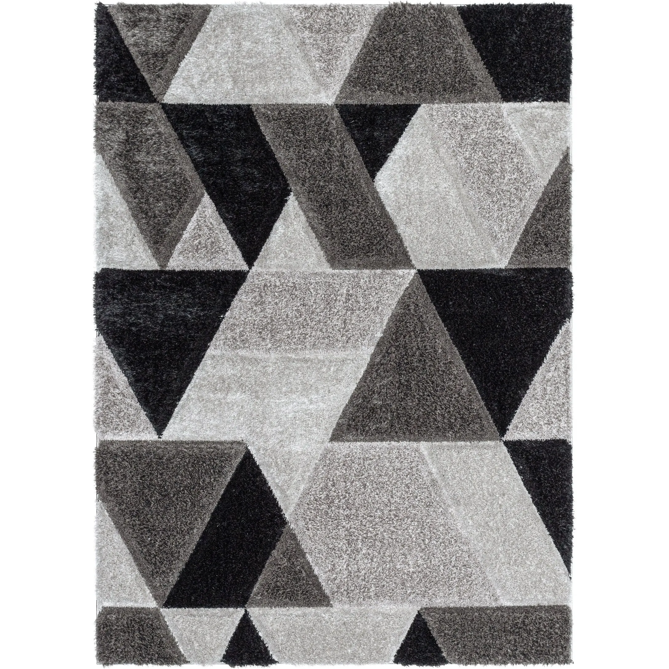 Well Woven San Francisco Holland Geometric Modern Carved Shag Area Rug