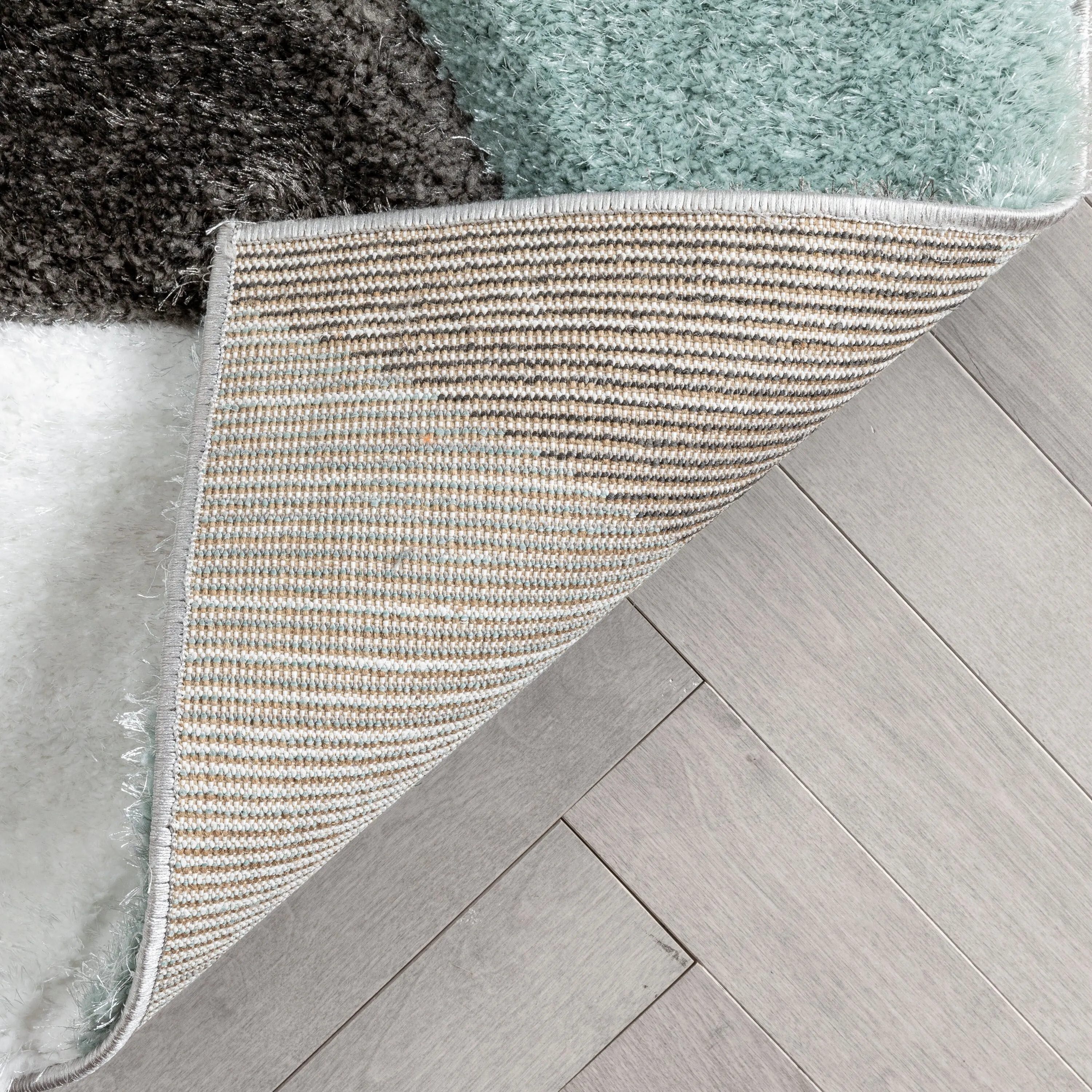 Well Woven San Francisco Holland Geometric Modern Carved Shag Area Rug