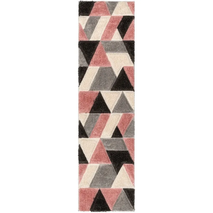 Well Woven San Francisco Holland Geometric Modern Carved Shag Area Rug