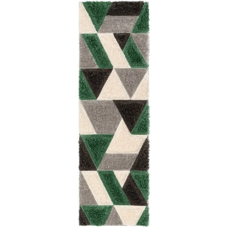 Well Woven San Francisco Holland Geometric Modern Carved Shag Area Rug