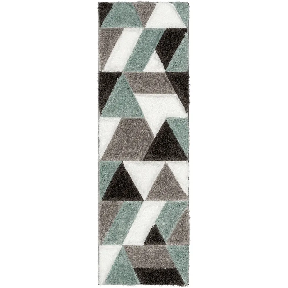 Well Woven San Francisco Holland Geometric Modern Carved Shag Area Rug