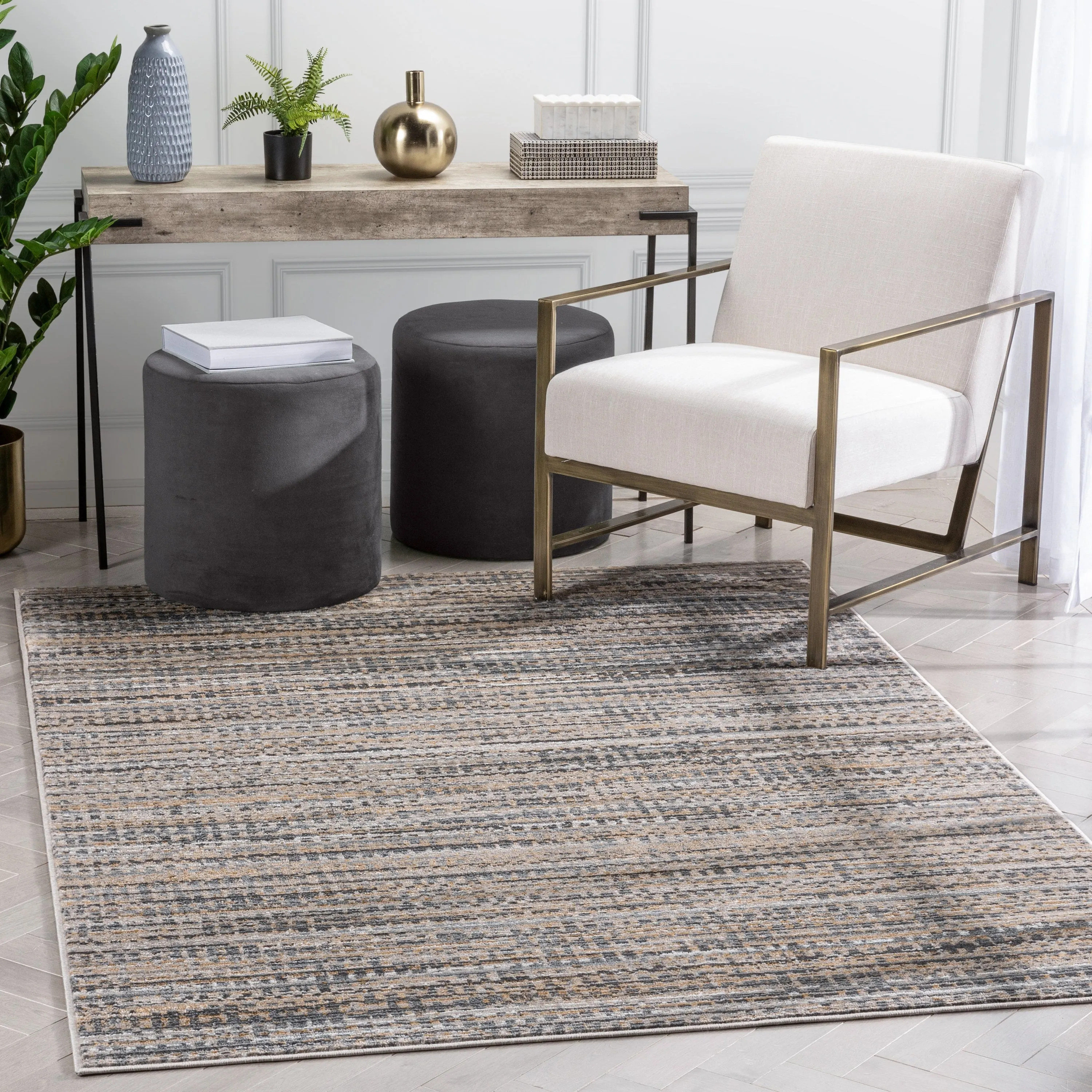 Well Woven Verity Zia Striation Modern Abstract Area Rug
