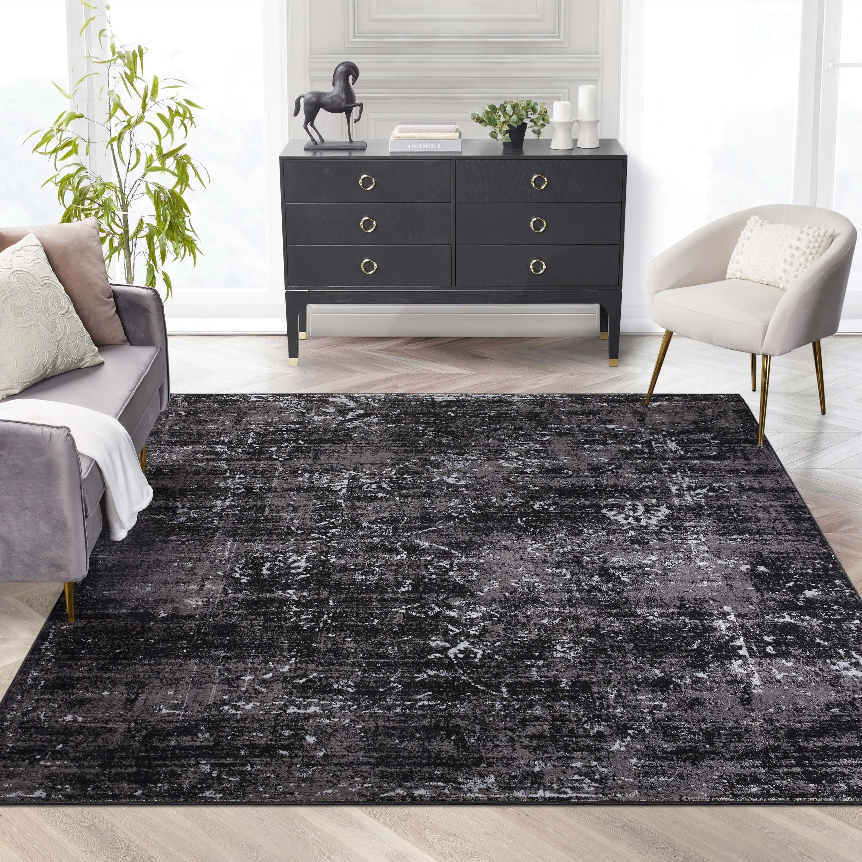Well Woven Zazzle Thiva Vintage Oriental Floral Pattern Area Rug