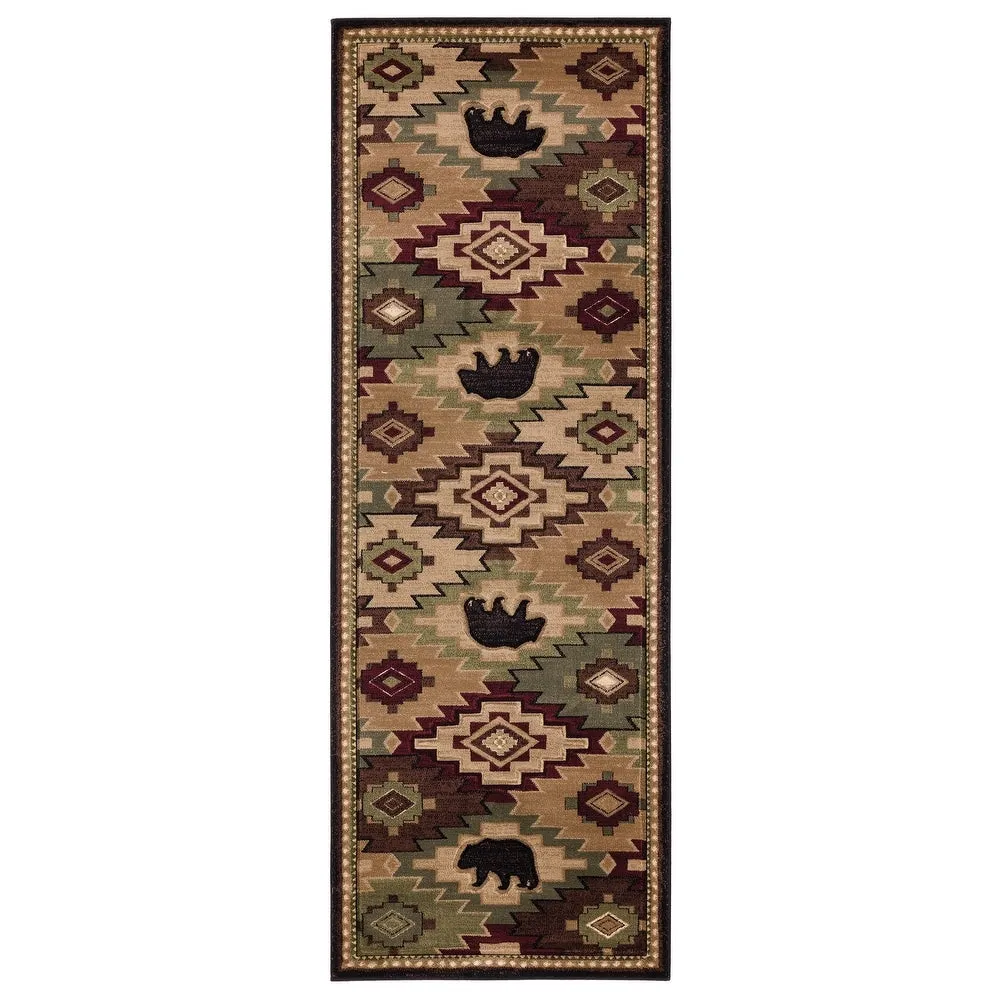 Westfield Home Graham Eastland Multi Hand-Carved Area Rug