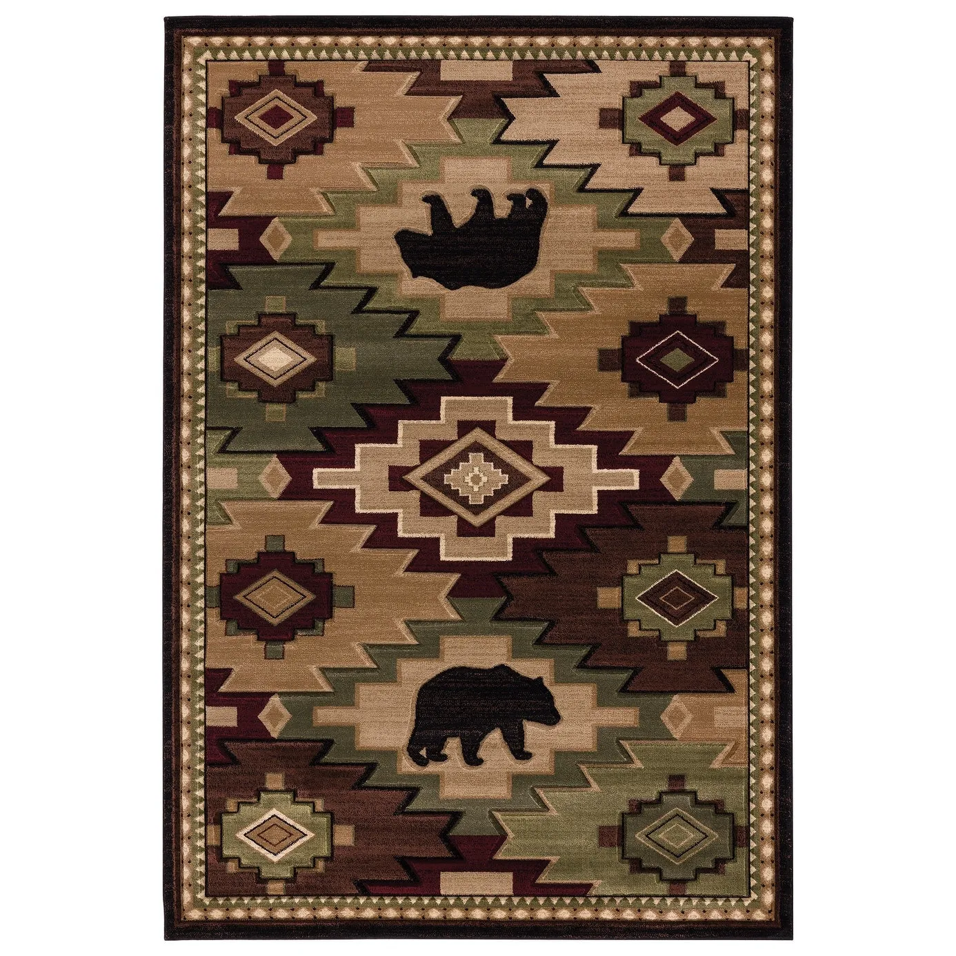 Westfield Home Graham Eastland Multi Hand-Carved Area Rug