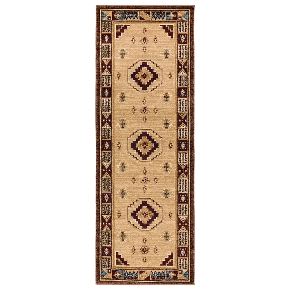Westfield Home Graham Liberty Border Hand-carved Area Rug