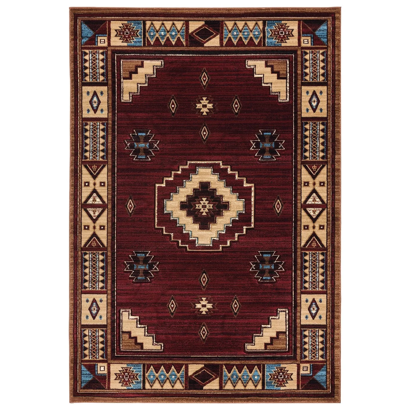 Westfield Home Graham Liberty Border Hand-carved Area Rug