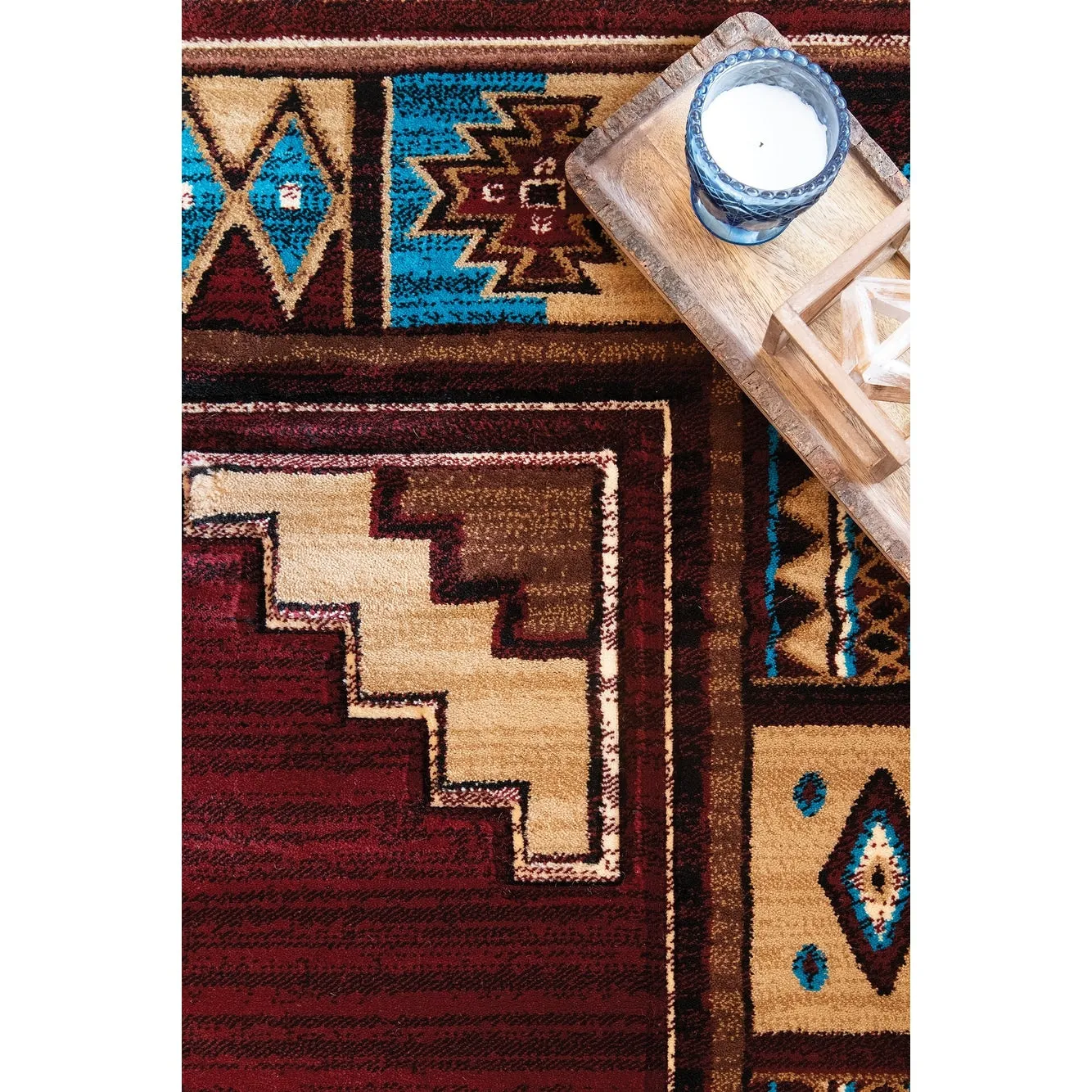 Westfield Home Graham Liberty Border Hand-carved Area Rug