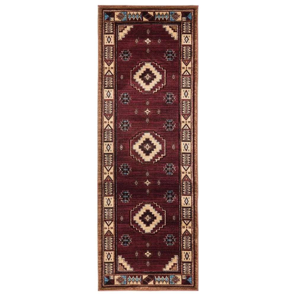 Westfield Home Graham Liberty Border Hand-carved Area Rug