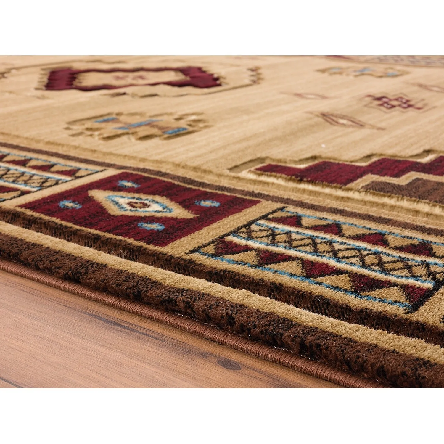 Westfield Home Graham Liberty Border Hand-carved Area Rug