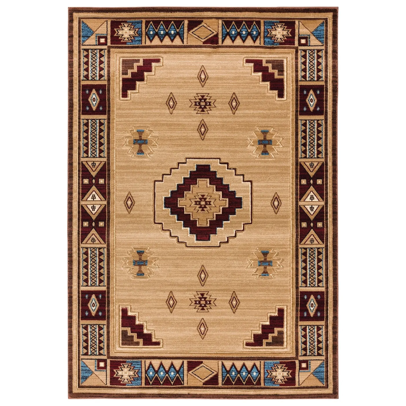 Westfield Home Graham Liberty Border Hand-carved Area Rug