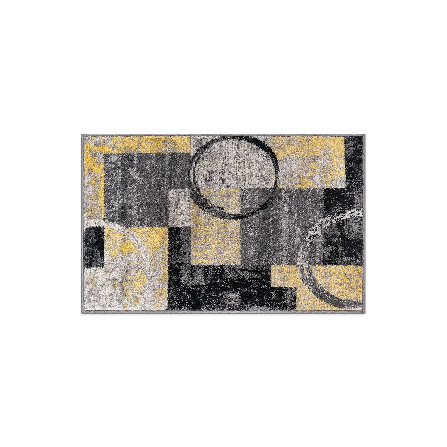 World Rug Gallery Abstract Polypropylene Machine-Made Circle Area Rug