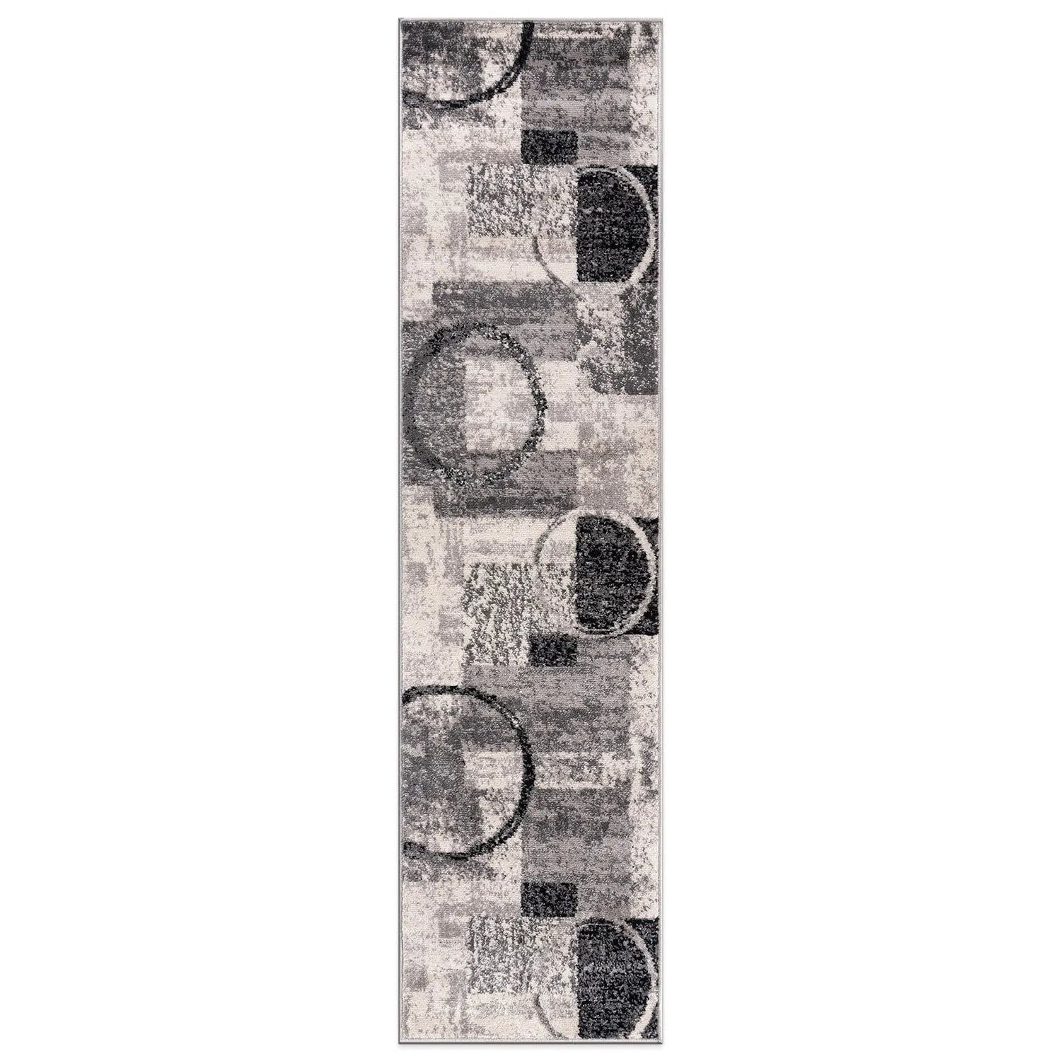 World Rug Gallery Abstract Polypropylene Machine-Made Circle Area Rug