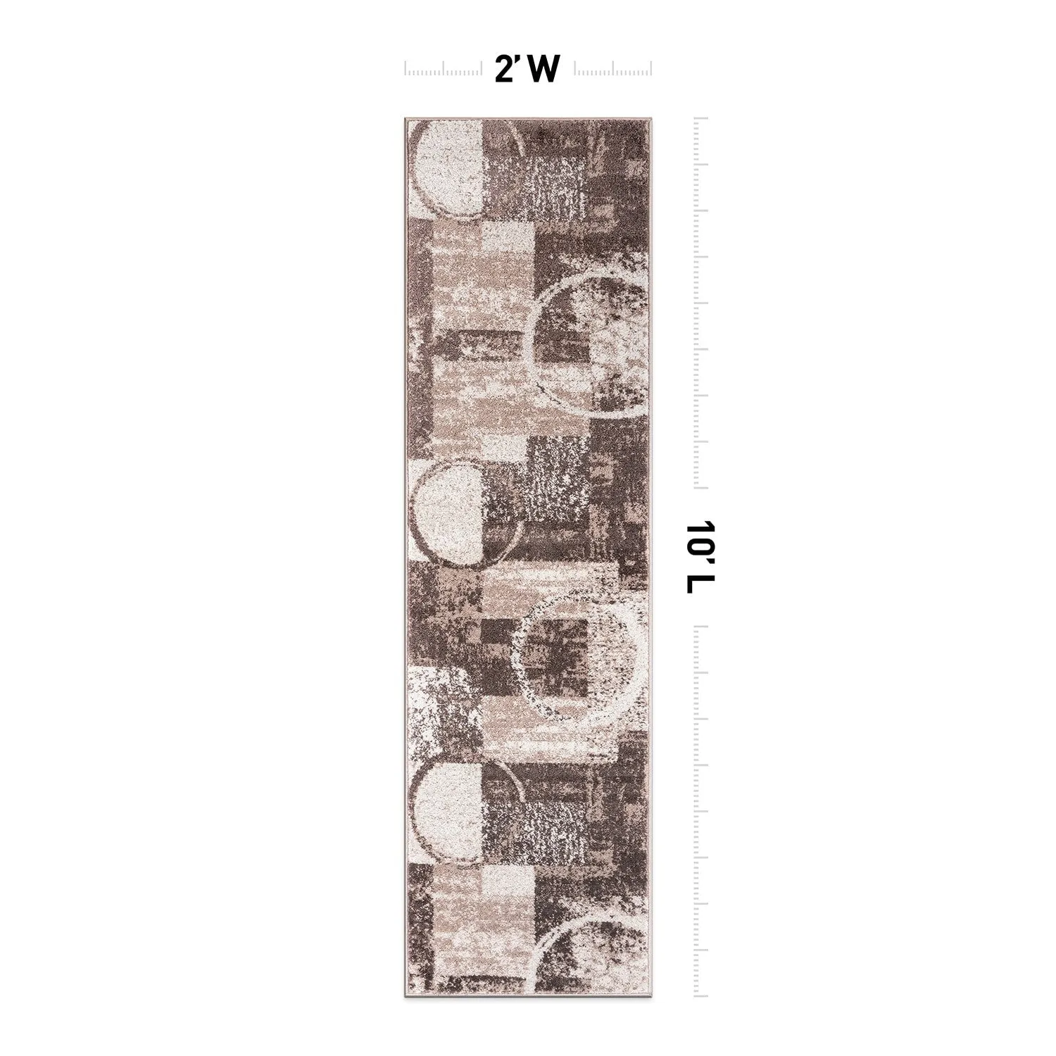 World Rug Gallery Abstract Polypropylene Machine-Made Circle Area Rug