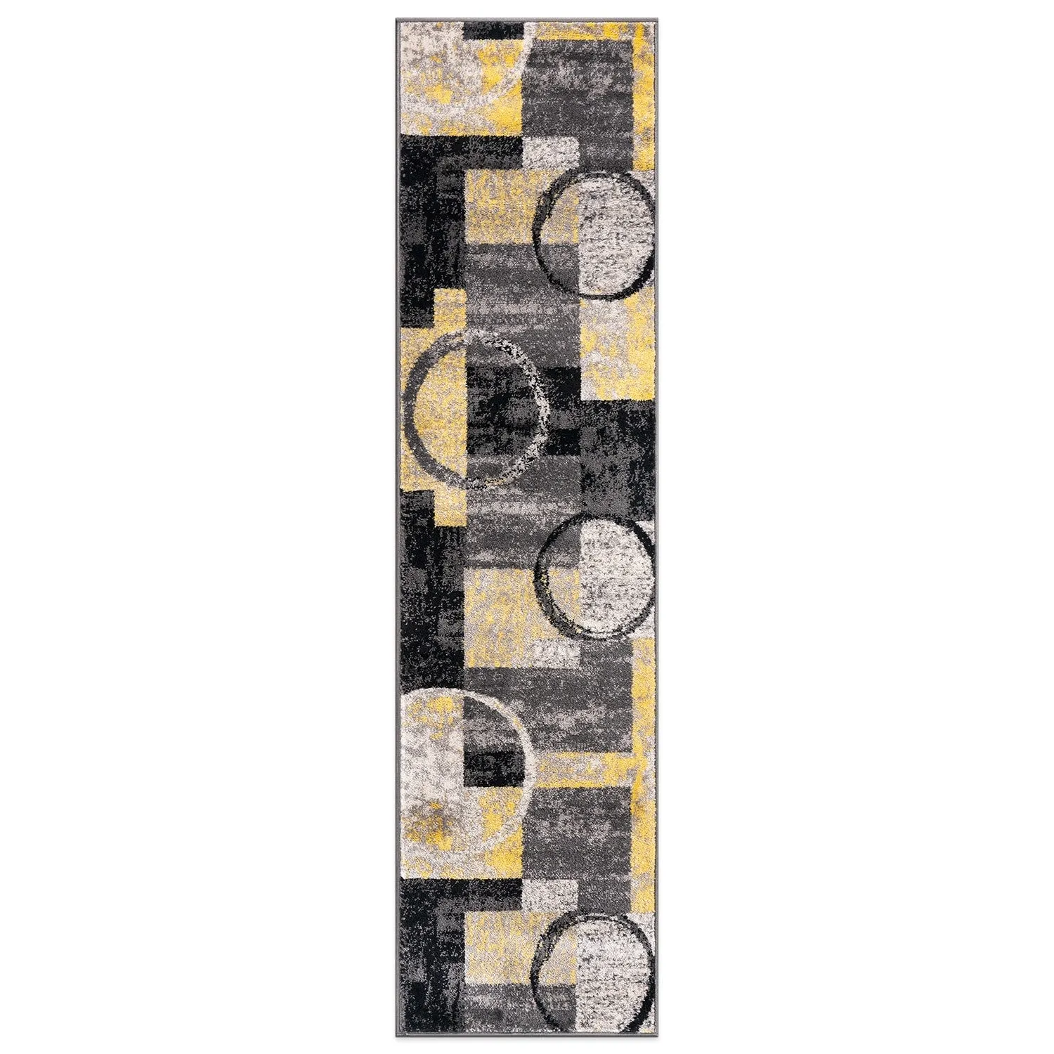 World Rug Gallery Abstract Polypropylene Machine-Made Circle Area Rug