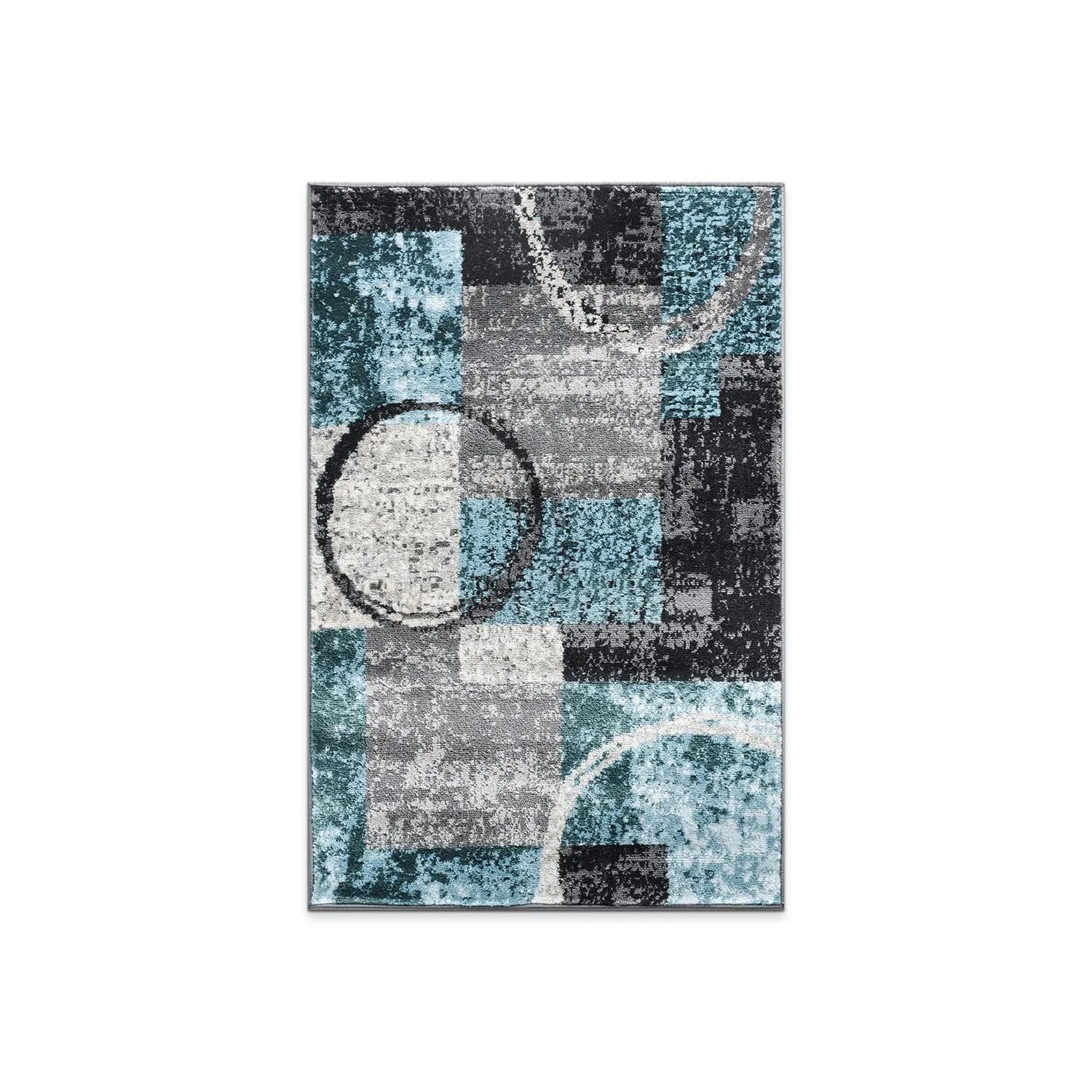 World Rug Gallery Abstract Polypropylene Machine-Made Circle Area Rug