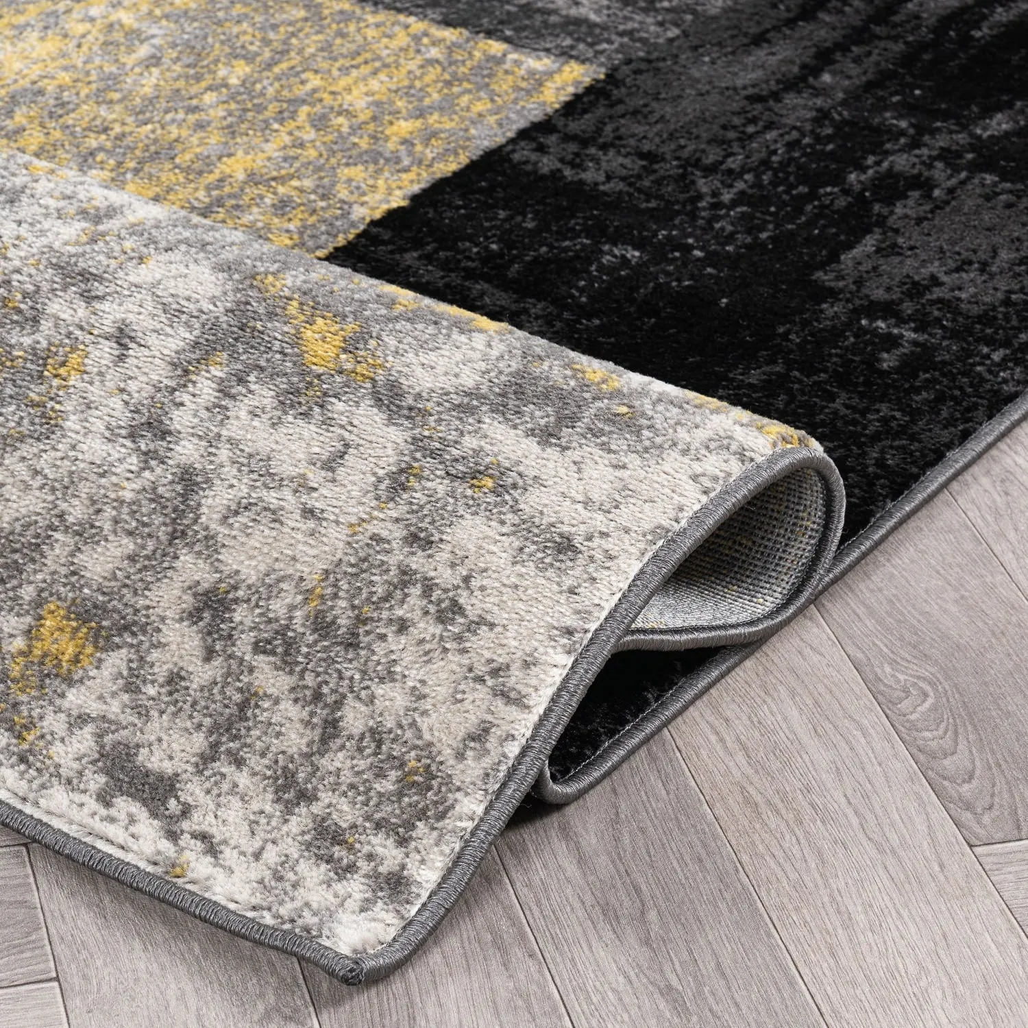 World Rug Gallery Abstract Polypropylene Machine-Made Circle Area Rug