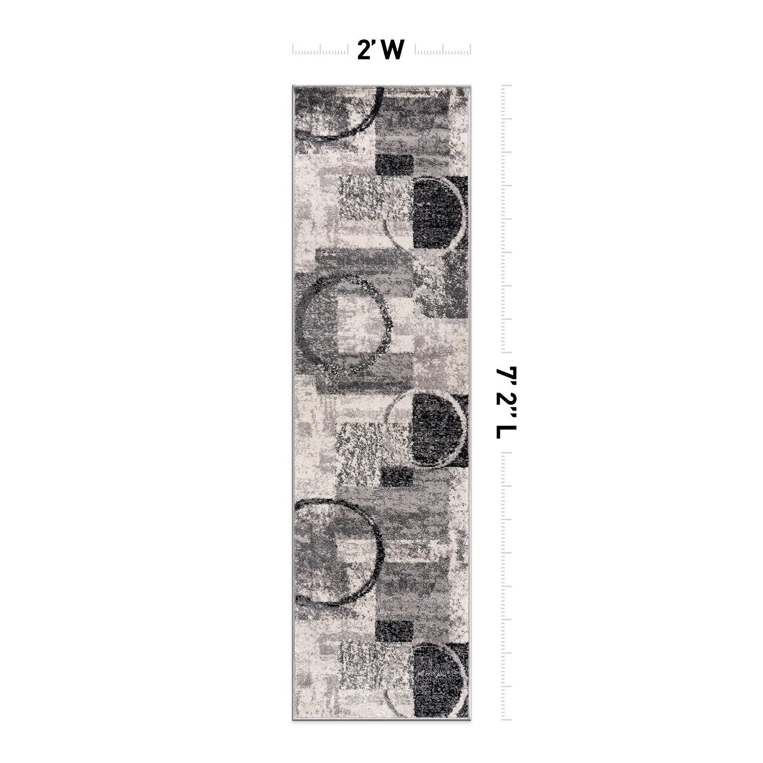 World Rug Gallery Abstract Polypropylene Machine-Made Circle Area Rug