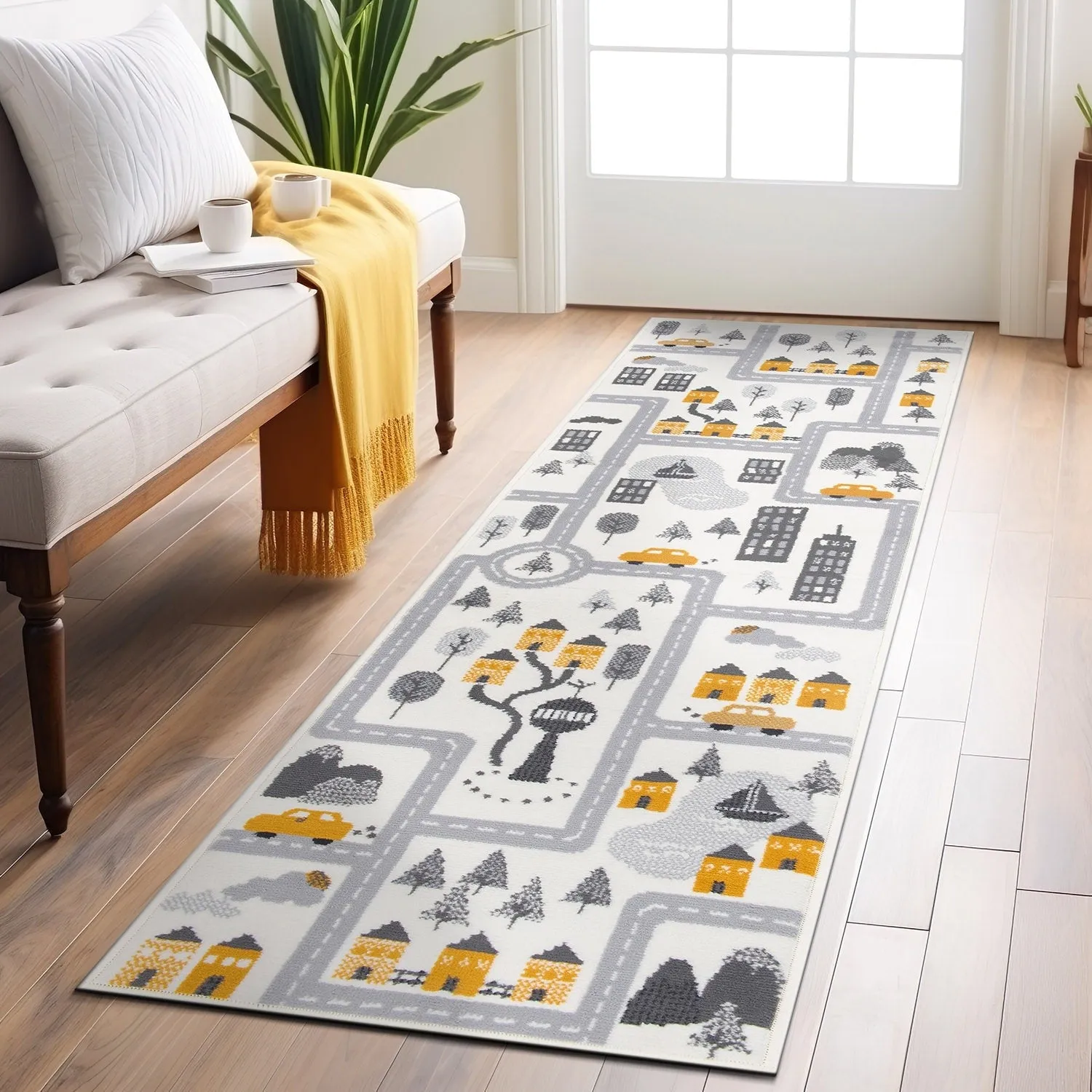 World Rug Gallery Adventureville Kids Play Road Area Rug