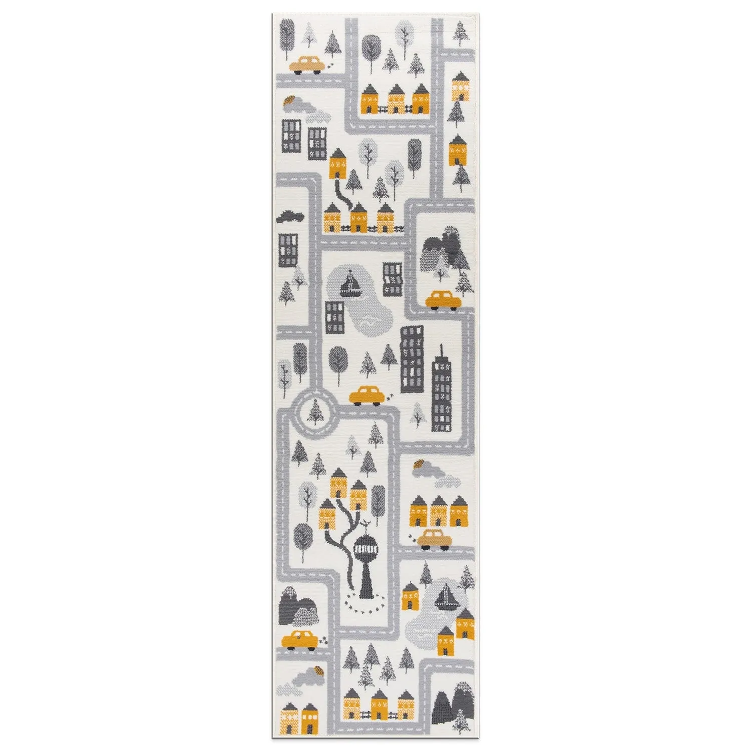 World Rug Gallery Adventureville Kids Play Road Area Rug