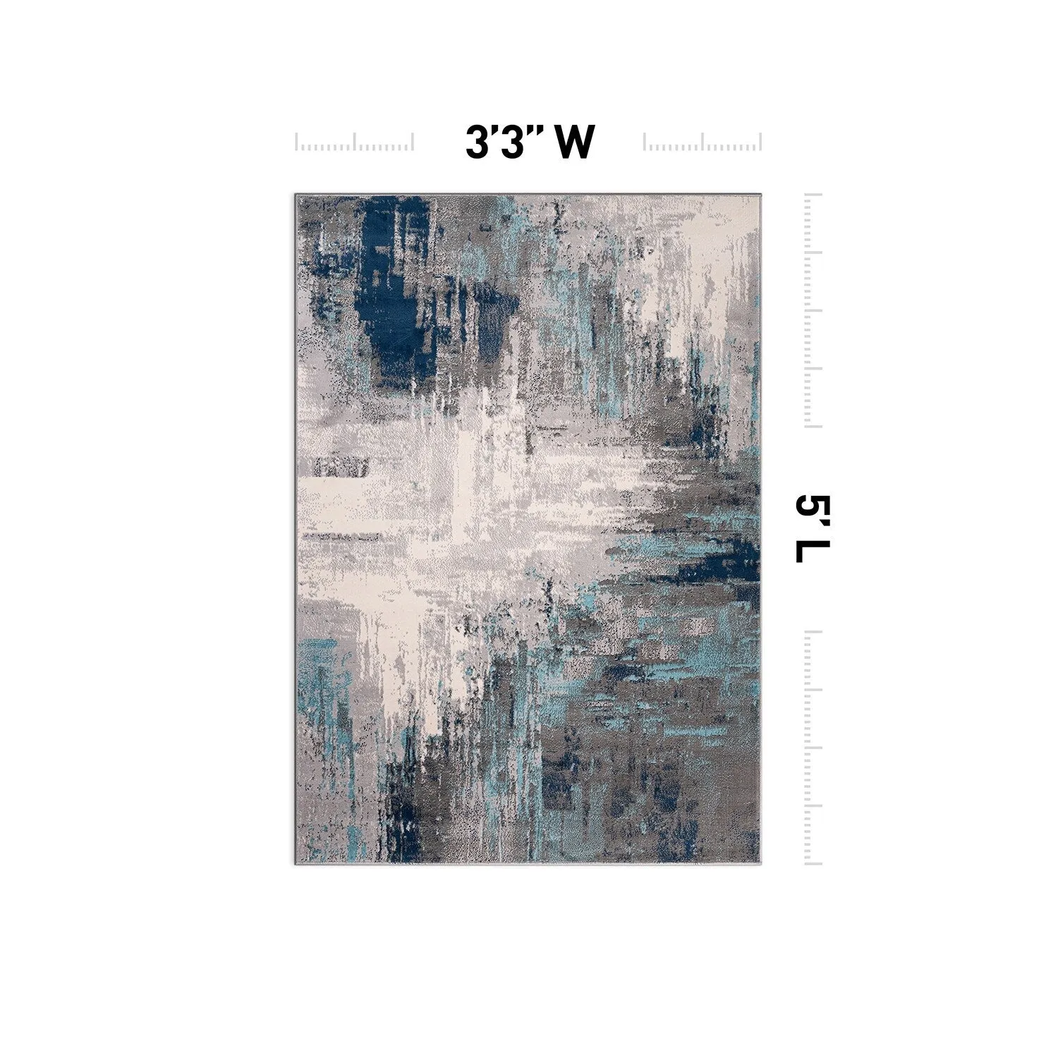 World Rug Gallery Bari Contemporary Abstract Art Area Rug