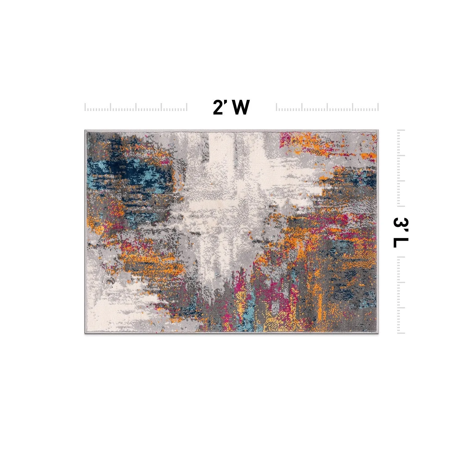 World Rug Gallery Bari Contemporary Abstract Art Area Rug