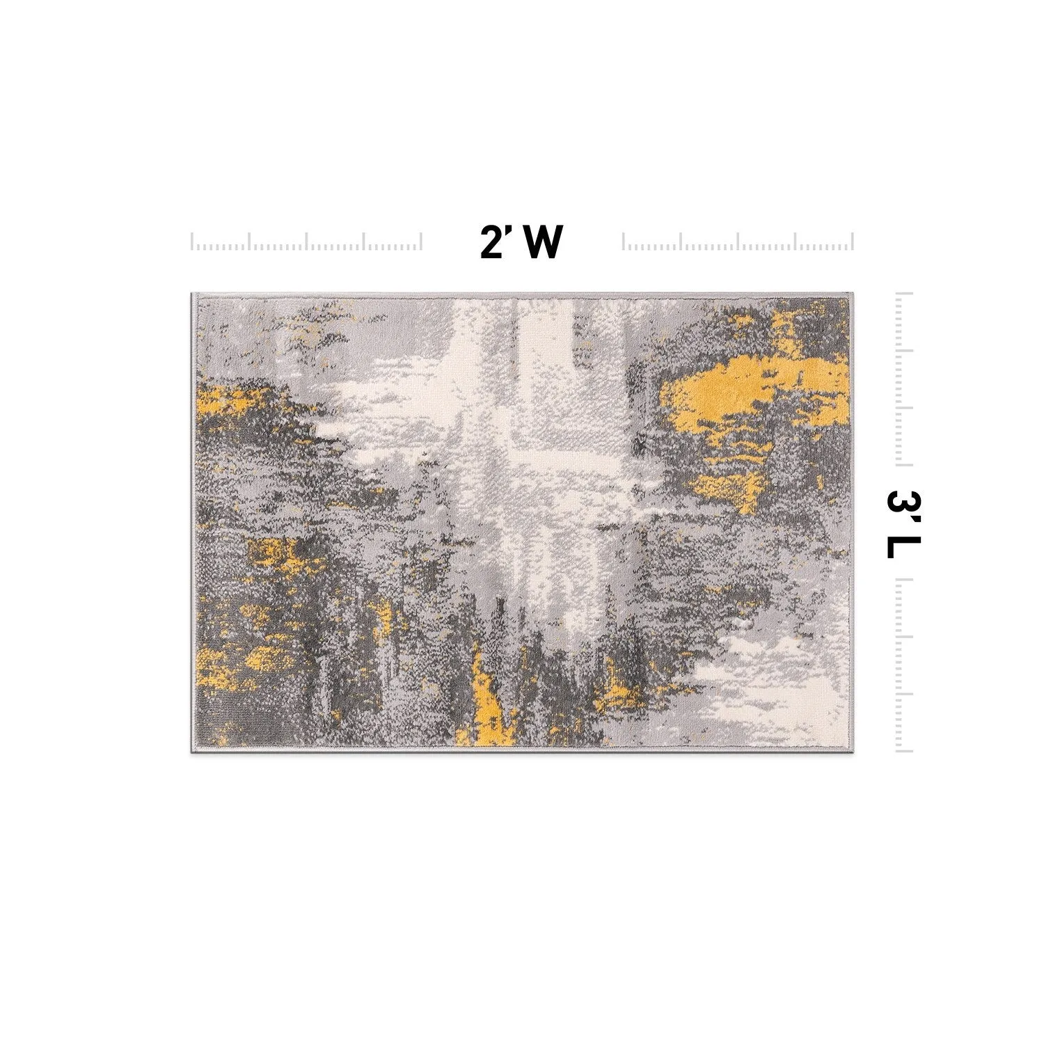 World Rug Gallery Bari Contemporary Abstract Art Area Rug