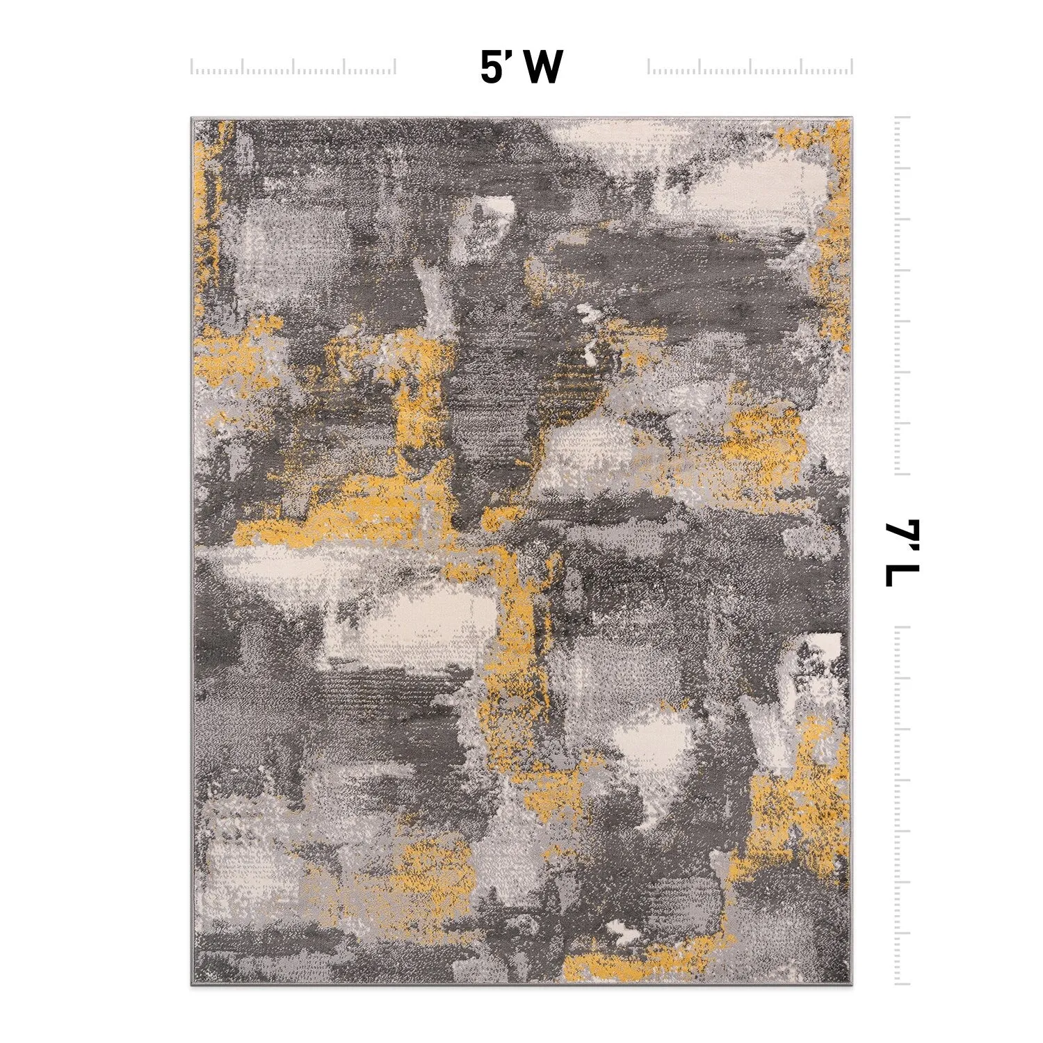 World Rug Gallery Bari Contemporary Abstract Art Area Rug