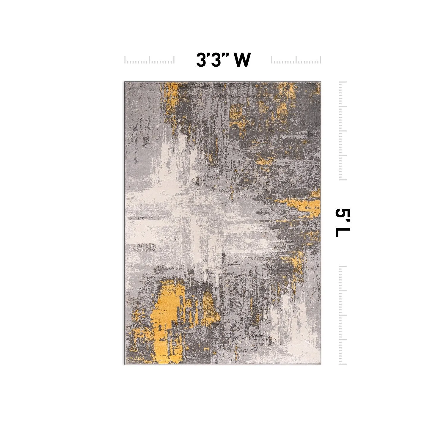 World Rug Gallery Bari Contemporary Abstract Art Area Rug