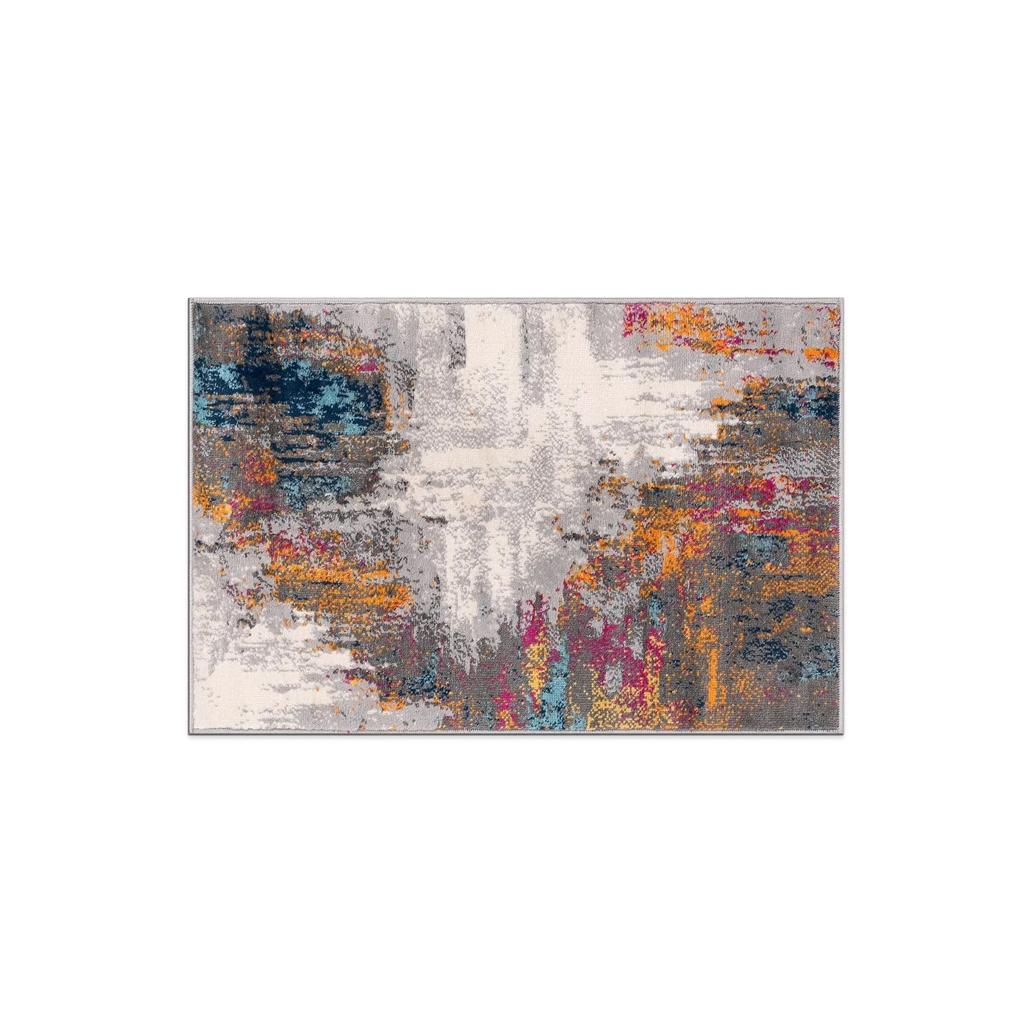 World Rug Gallery Bari Contemporary Abstract Art Area Rug