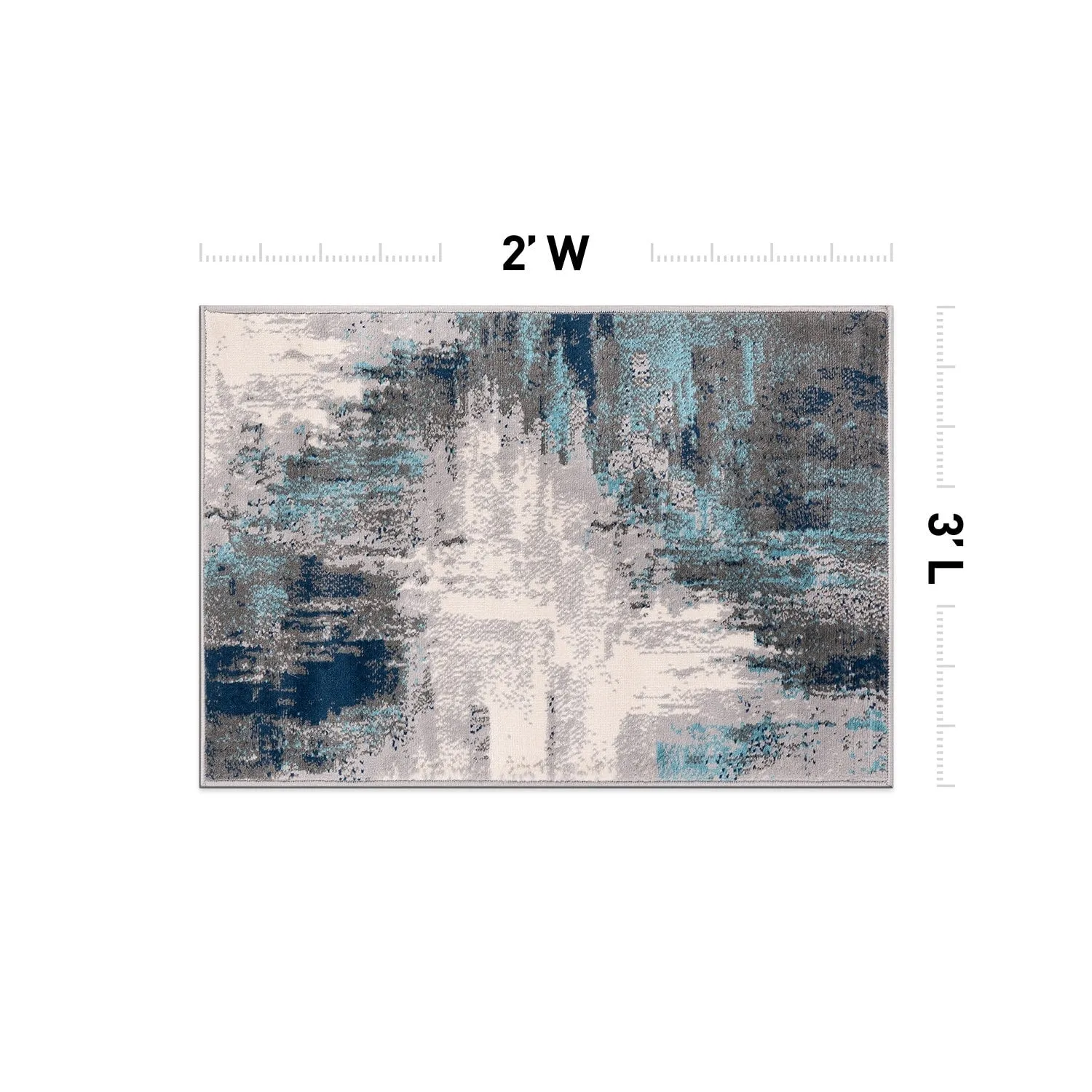 World Rug Gallery Bari Contemporary Abstract Art Area Rug