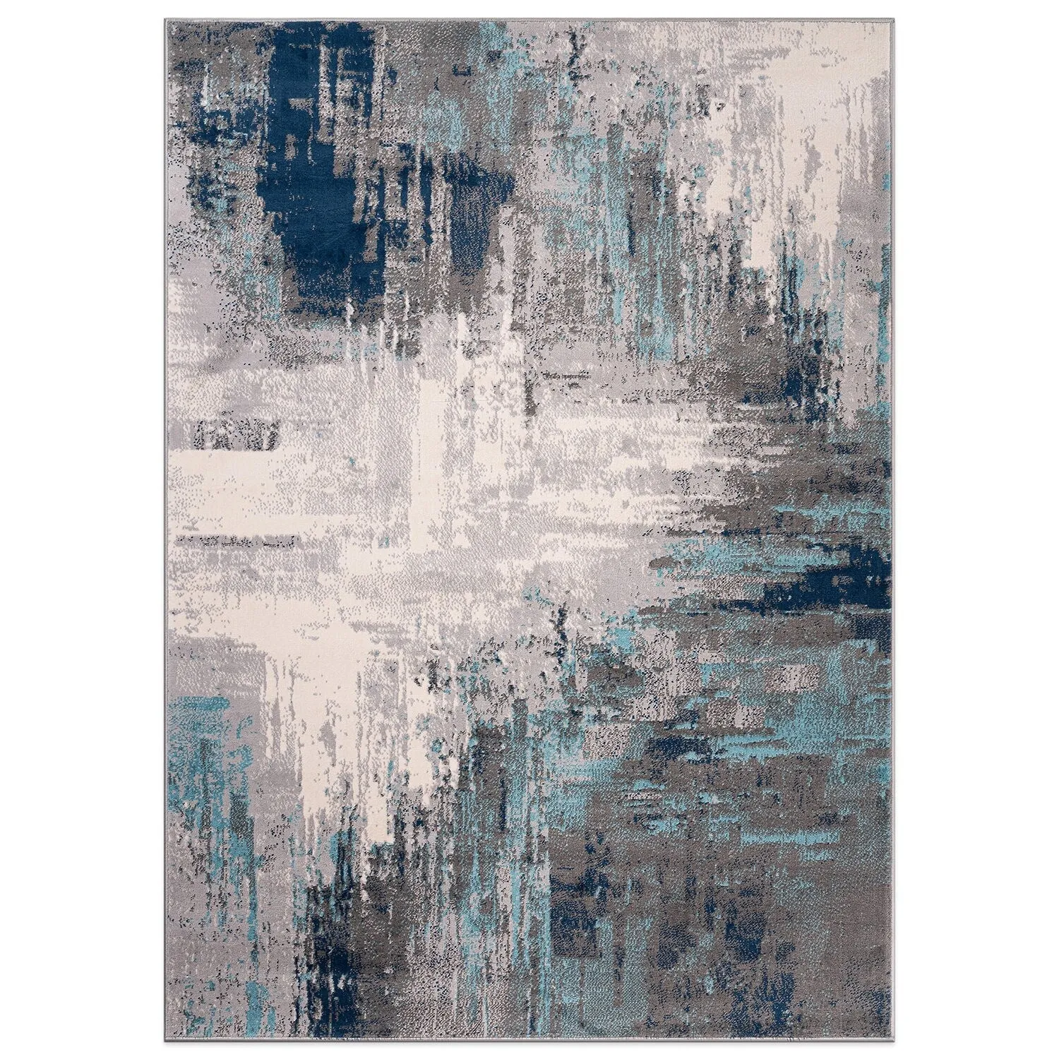 World Rug Gallery Bari Contemporary Abstract Art Area Rug