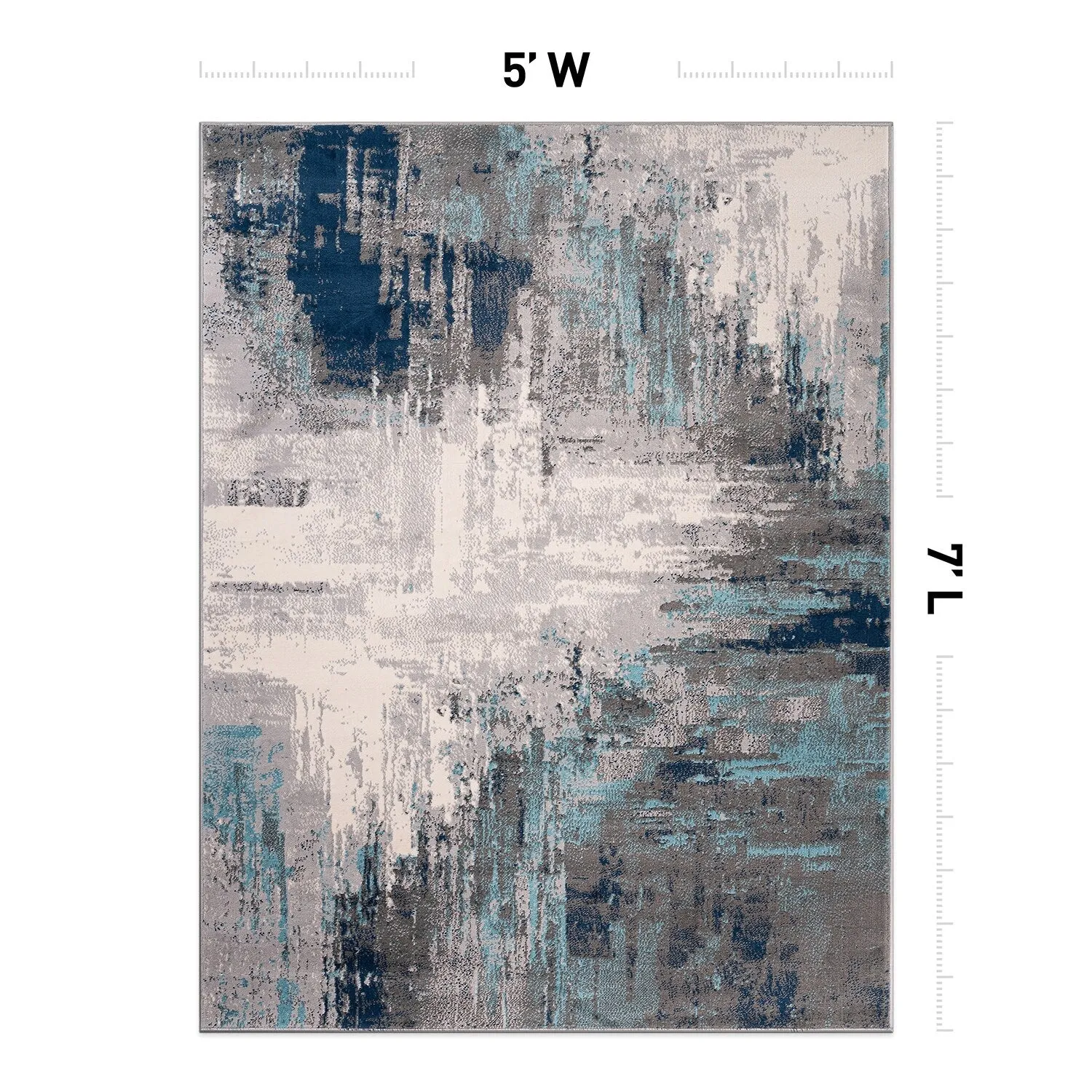 World Rug Gallery Bari Contemporary Abstract Art Area Rug