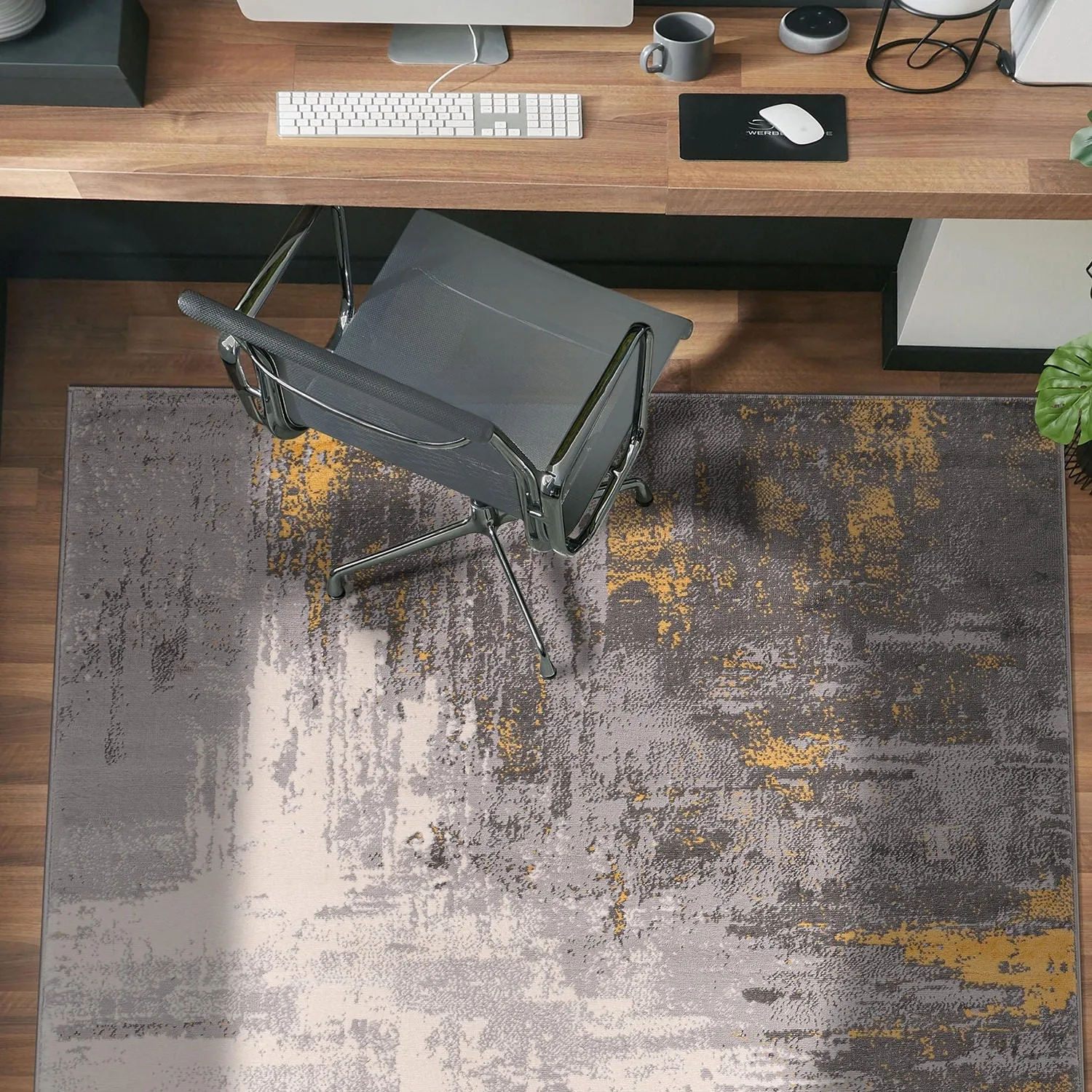 World Rug Gallery Bari Contemporary Abstract Art Area Rug
