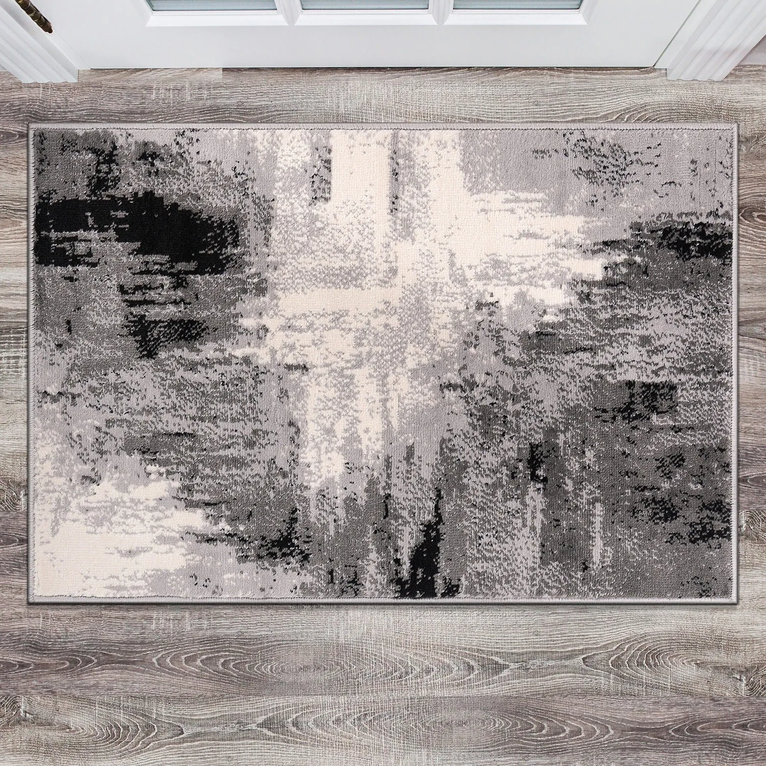 World Rug Gallery Bari Contemporary Abstract Art Area Rug