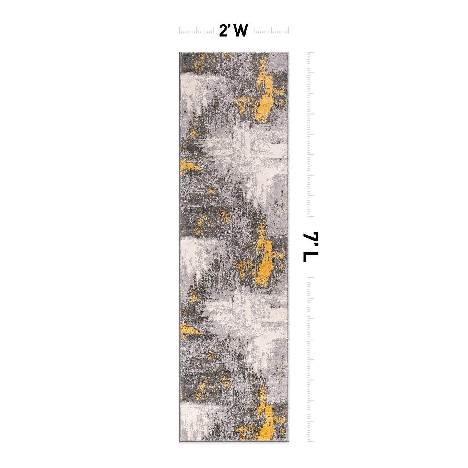 World Rug Gallery Bari Contemporary Abstract Art Area Rug