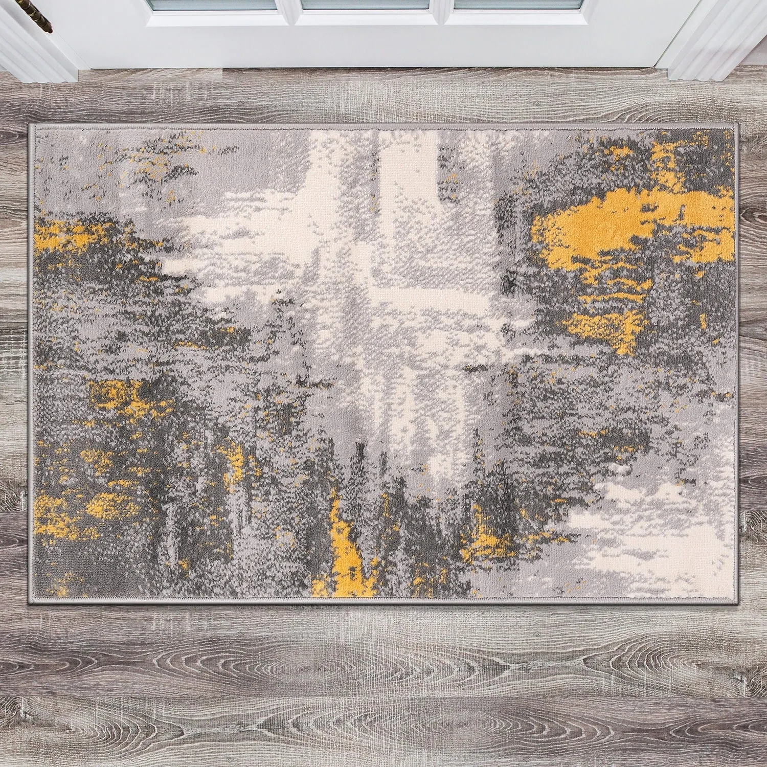 World Rug Gallery Bari Contemporary Abstract Art Area Rug
