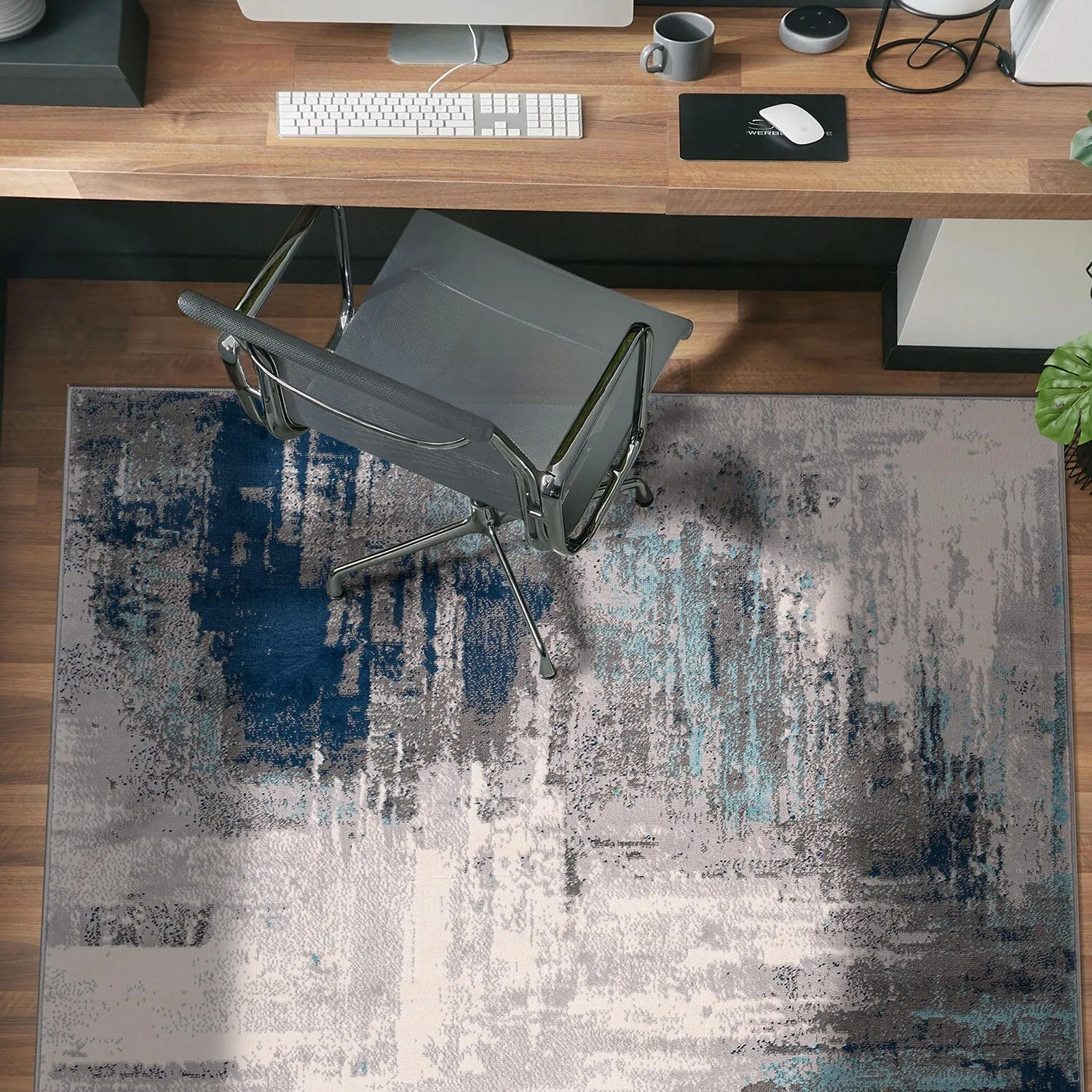 World Rug Gallery Bari Contemporary Abstract Art Area Rug